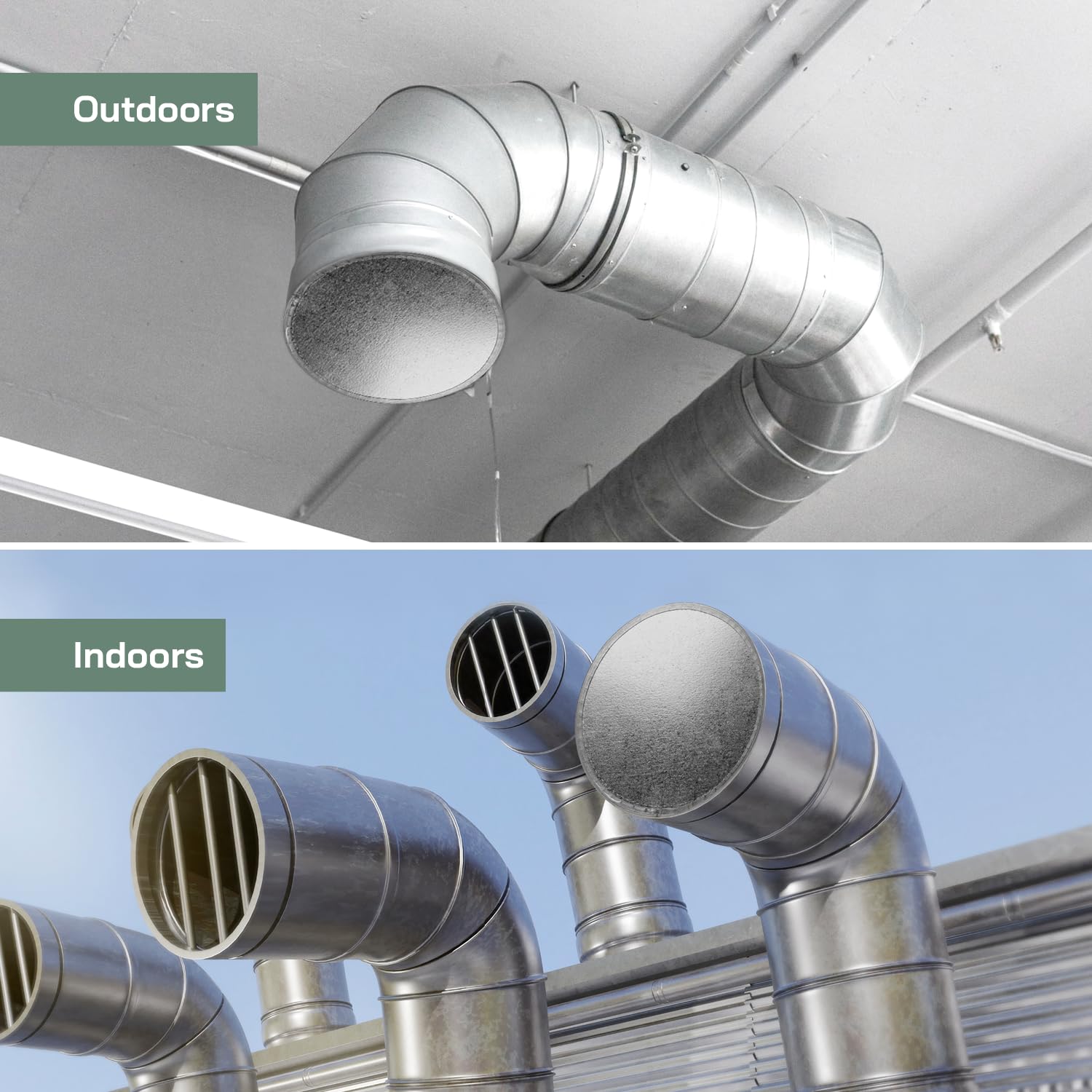 Vent Systems 10" Galvanized Steel Duct End Cap - Dryer Vent Cap - Round Metal Plug - Duct Fitting/Tee Cap - Indoor and Outdoor Use – Closure Fitting for Round HVAC Exhaust Systems - Image 5