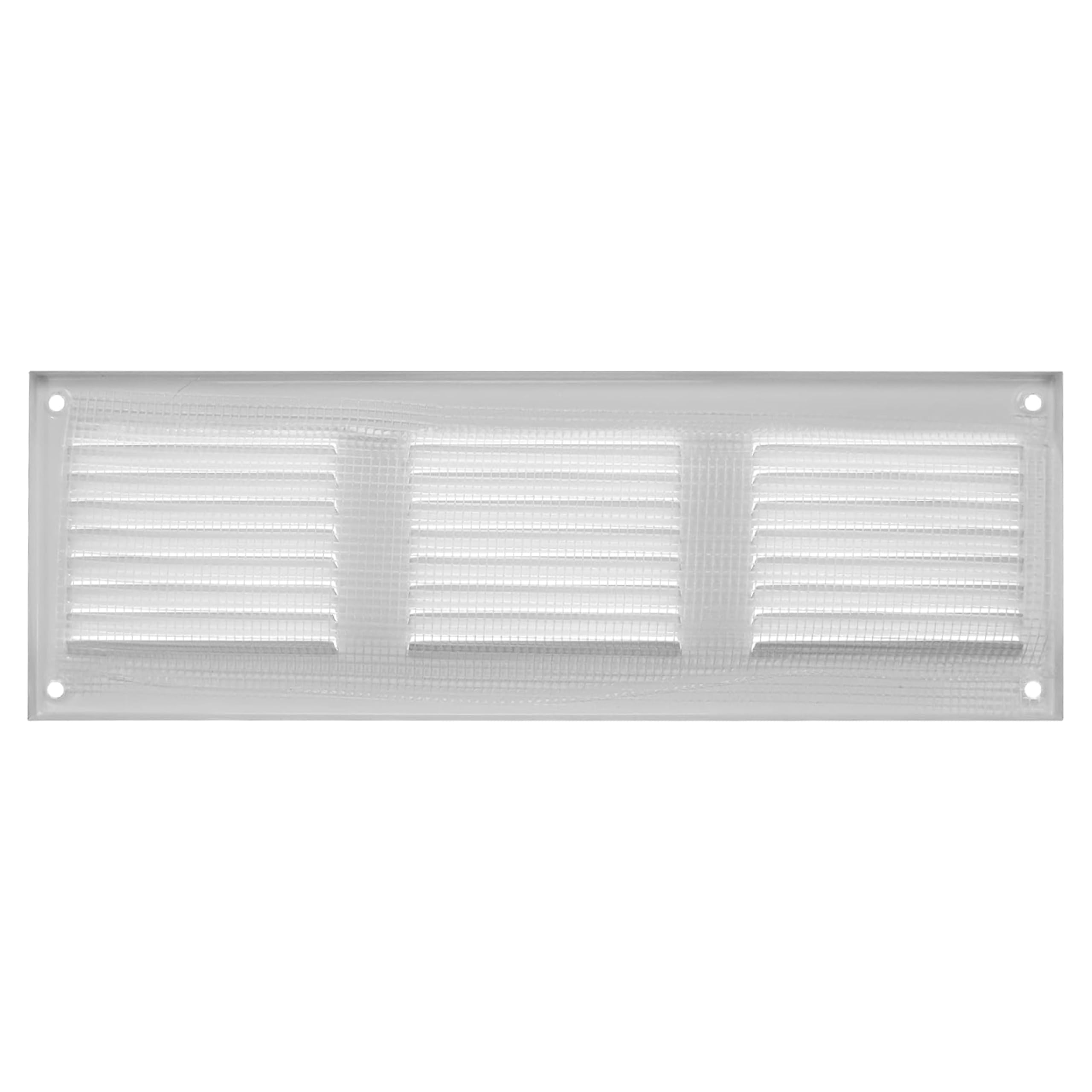 Vent Systems 12" x 4" Inch (Overall) White Metal Vent Cover - Durable Wall and Ceiling Air Return Grille with Built-in Mesh Screen - HVAC Ventilation Duct Cover for Indoor and Outdoor Use - Image 6