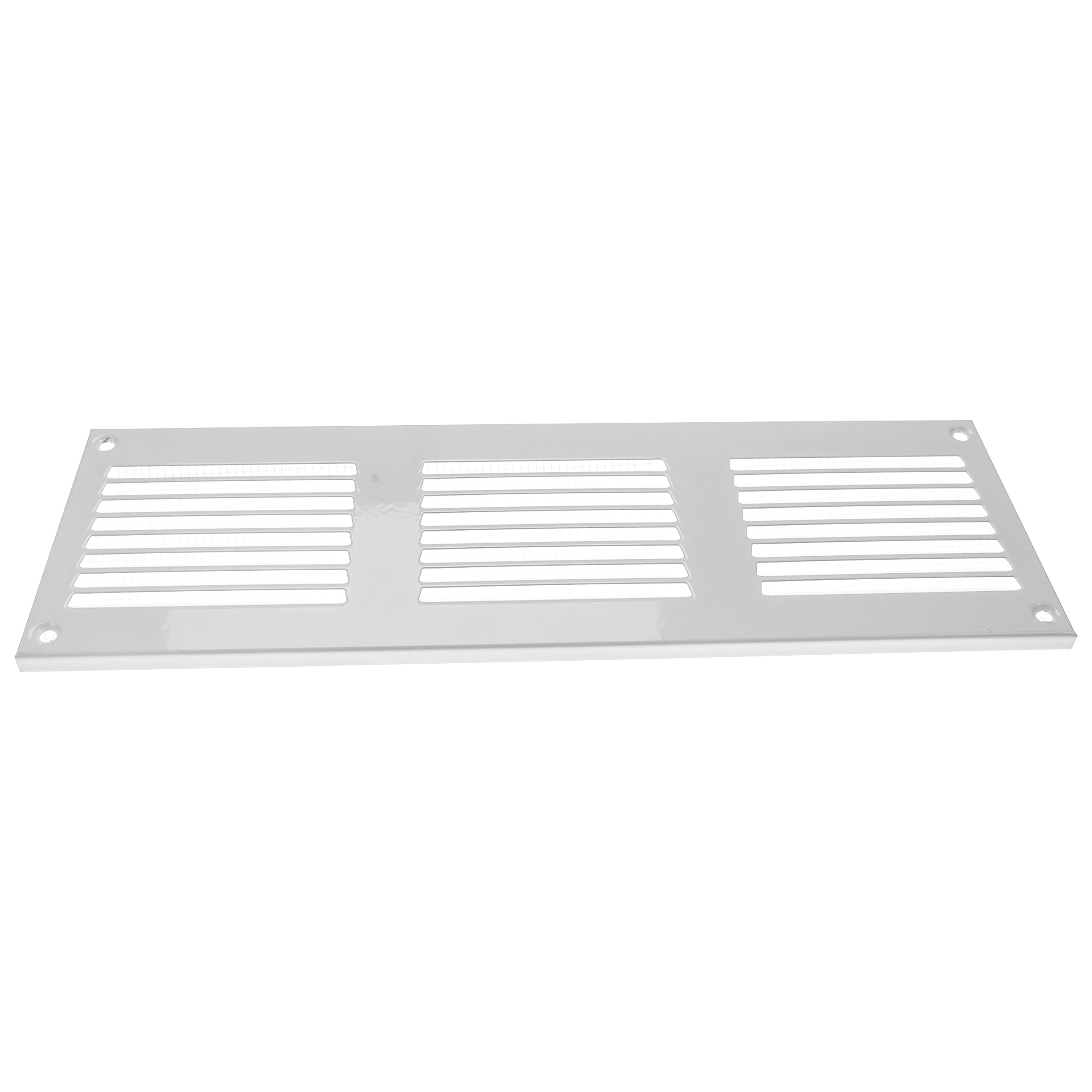 Vent Systems 12" x 4" Inch (Overall) White Metal Vent Cover - Durable Wall and Ceiling Air Return Grille with Built-in Mesh Screen - HVAC Ventilation Duct Cover for Indoor and Outdoor Use - Image 8