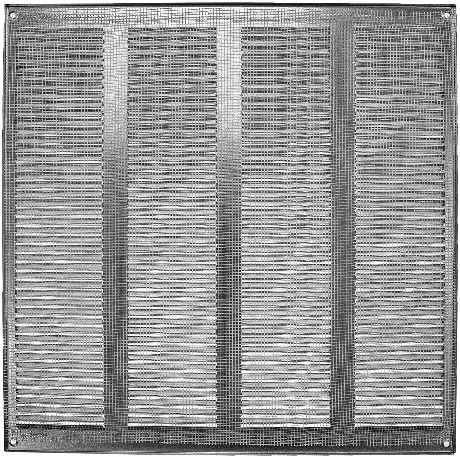 Vent Systems 16'' x 16'' Inch (Overall Dimensions) Galvanized Steel Air Vent Cover - Louvered Rectangular Return Grill with Built-in Protective Mesh Screen - HVAC Vent Grille for Home Improvement - Image 5