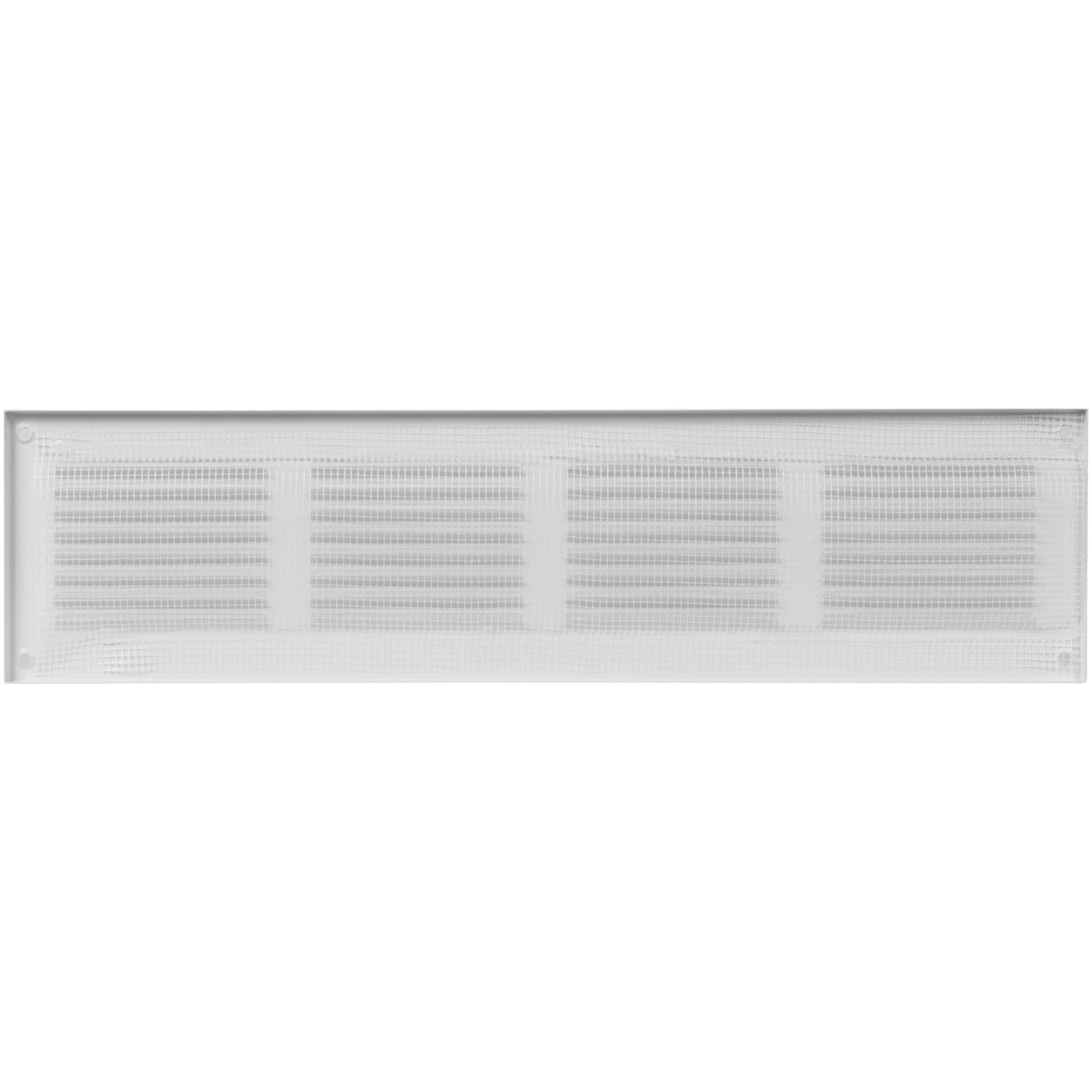 Vent Systems 16'' x 4'' Inch (Overall) White Metal Air Vent Cover - Louvered Rectangular Return Grill with Built-in Protective Mesh Screen - HVAC Ventilation Grille for Home Improvement - Image 6