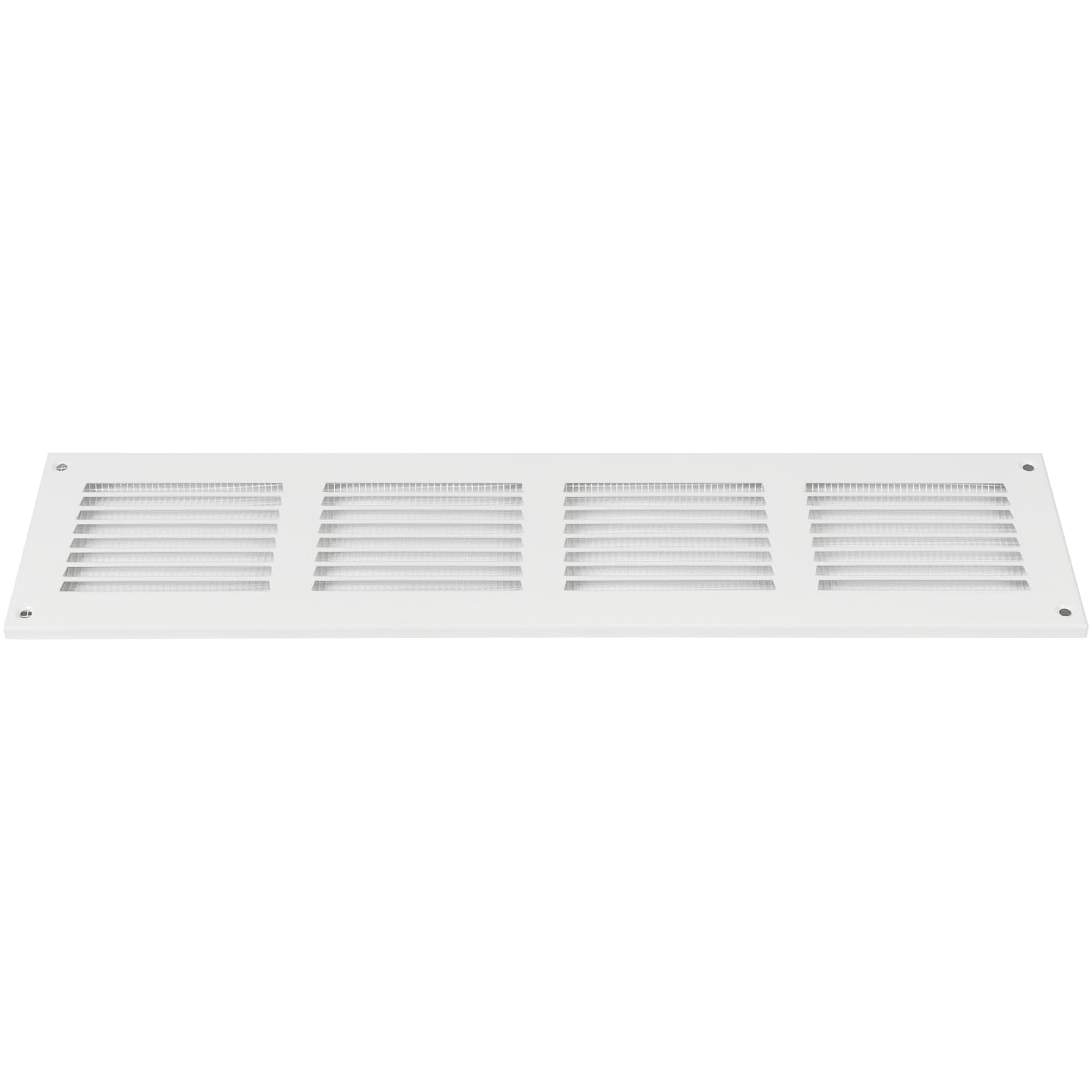 Vent Systems 16'' x 4'' Inch (Overall) White Metal Air Vent Cover - Louvered Rectangular Return Grill with Built-in Protective Mesh Screen - HVAC Ventilation Grille for Home Improvement - Image 8