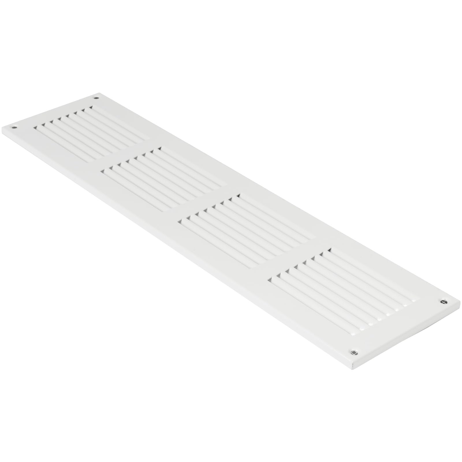 Vent Systems 16'' x 4'' Inch (Overall) White Metal Air Vent Cover - Louvered Rectangular Return Grill with Built-in Protective Mesh Screen - HVAC Ventilation Grille for Home Improvement - Image 9