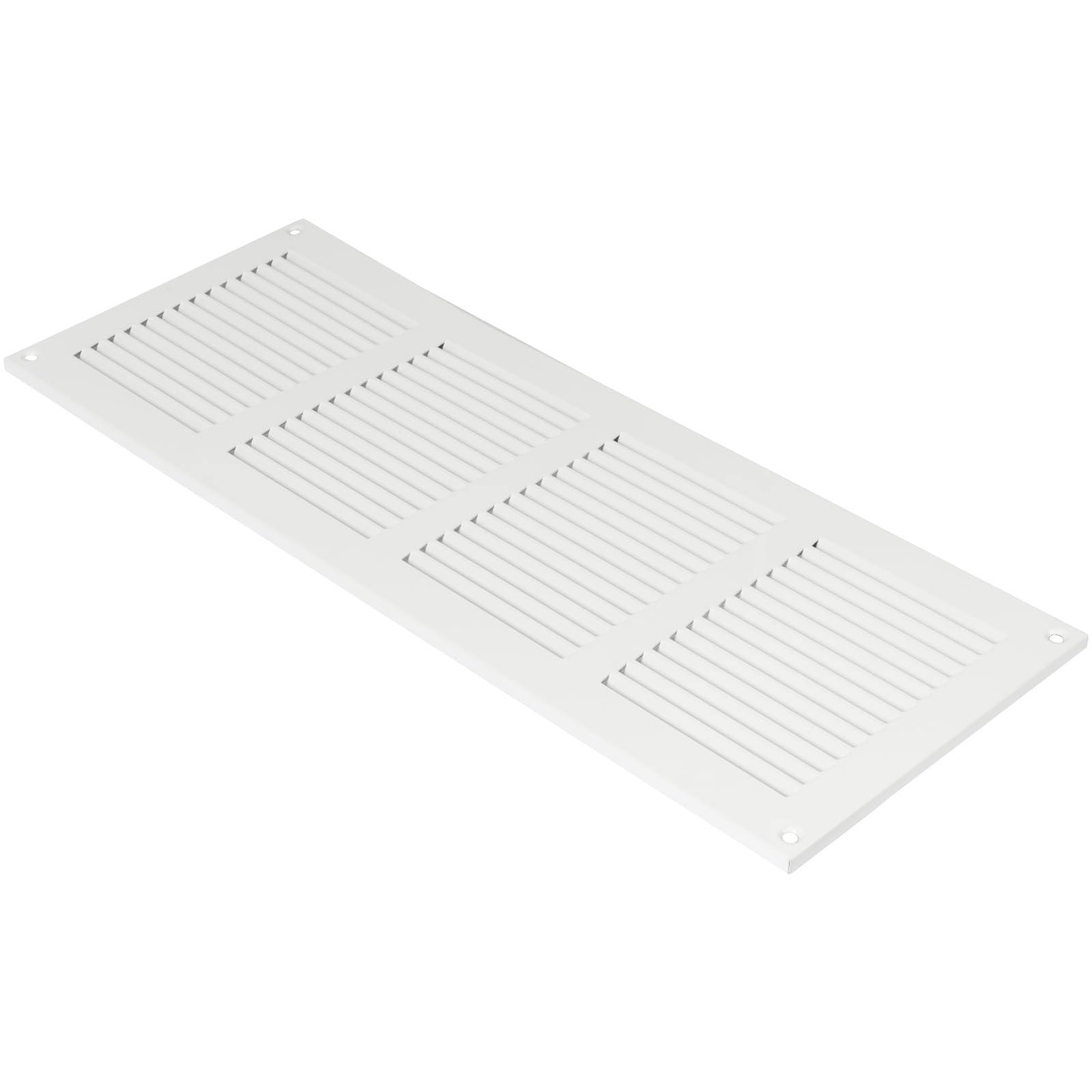Vent Systems 16" x 6" Inch White Metal Vent Cover – Louvered Air Return Grille with Built-in Mesh Screen – Heavy-Duty Wall & Ceiling Ventilation Cover for Home, Office, Garage – Indoor and Outdoor Use - Image 9