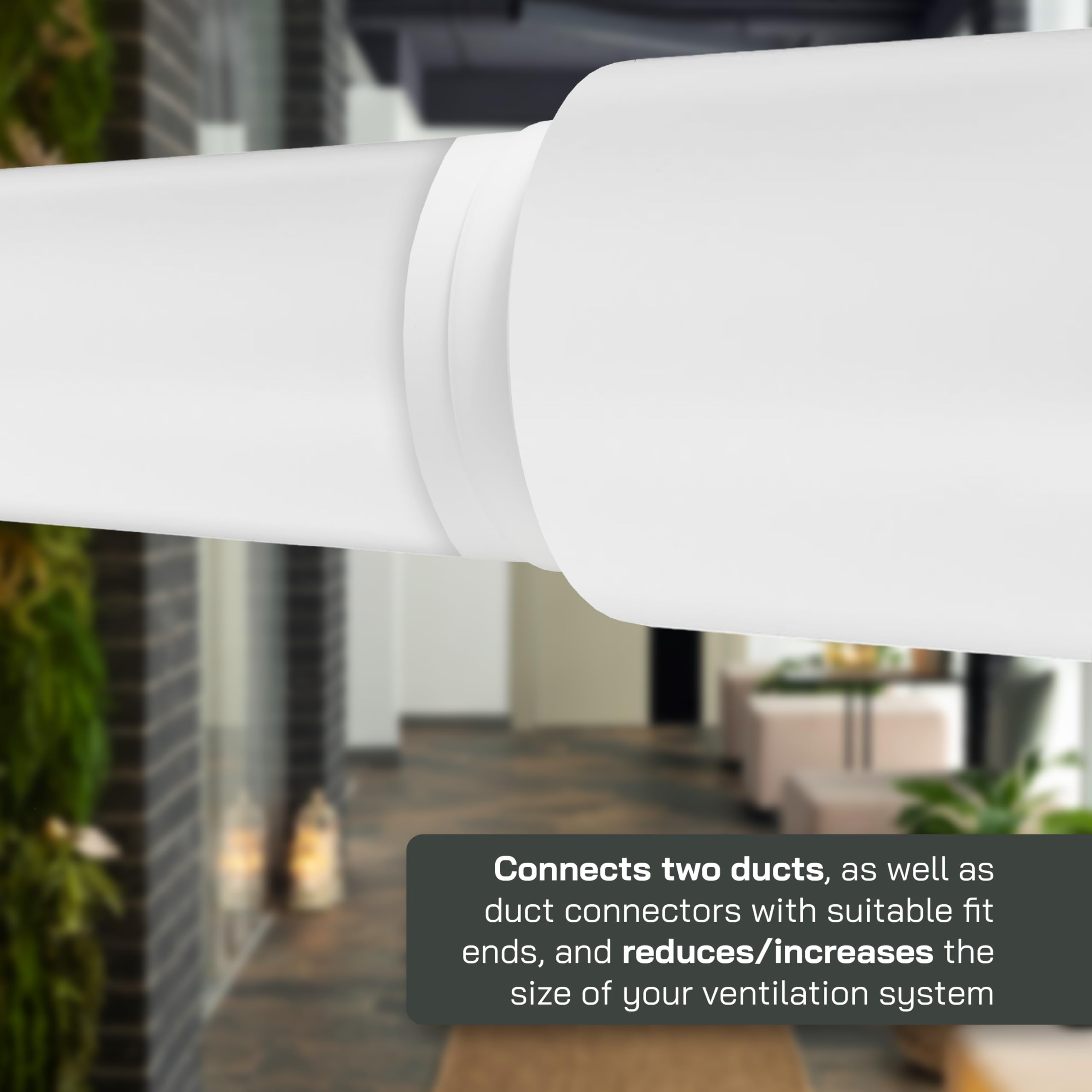 Vent Systems 3” 4” 5” 6” White Plastic Duct Reducer Increaser – Highly Durable Universal Vent Adapter for HVAC Air Ducts – Easy to Install in Bathroom, Kitchen, Office, and Home Ventilation Systems - Image 5