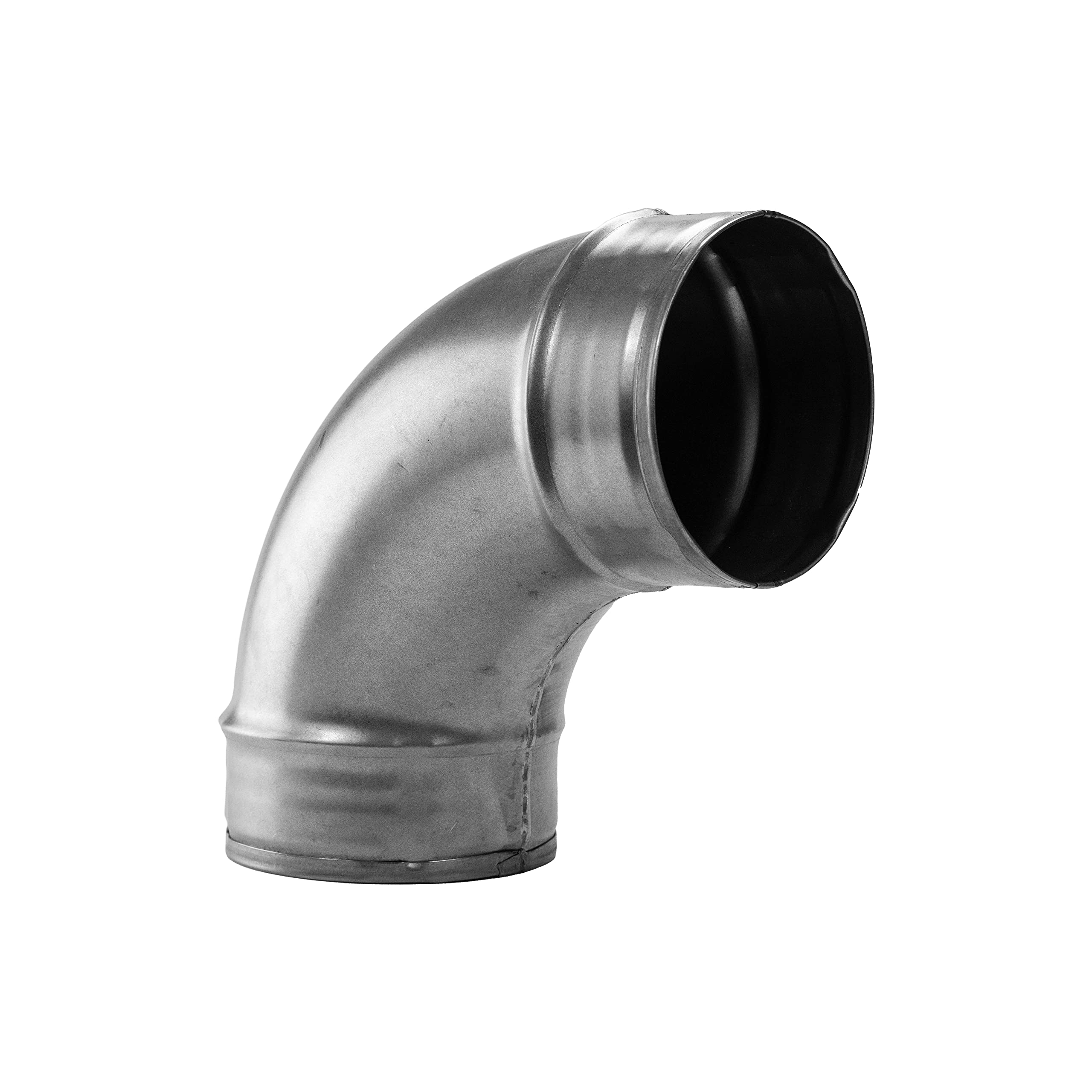 Vent Systems 4" Inch 90 Degree Elbow Duct Connector – Heavy-Duty Galvanized Steel Round Pipe Fitting – Rust-Resistant HVAC Exhaust Coupler for Dryer Vent, Heating, Cooling and Air Duct Systems - Image 7