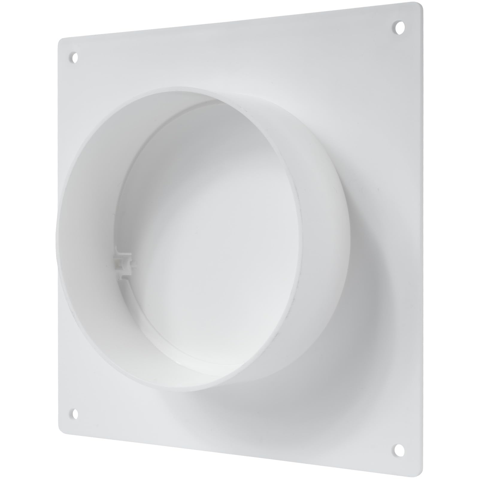 Vent Systems 4" inch Air Vent Duct Connector Flange Straight Ventilation Pipe Plastic Ducting Connector Plate For Cooling Heating Ventilation System HVAC With Valve - Image 6