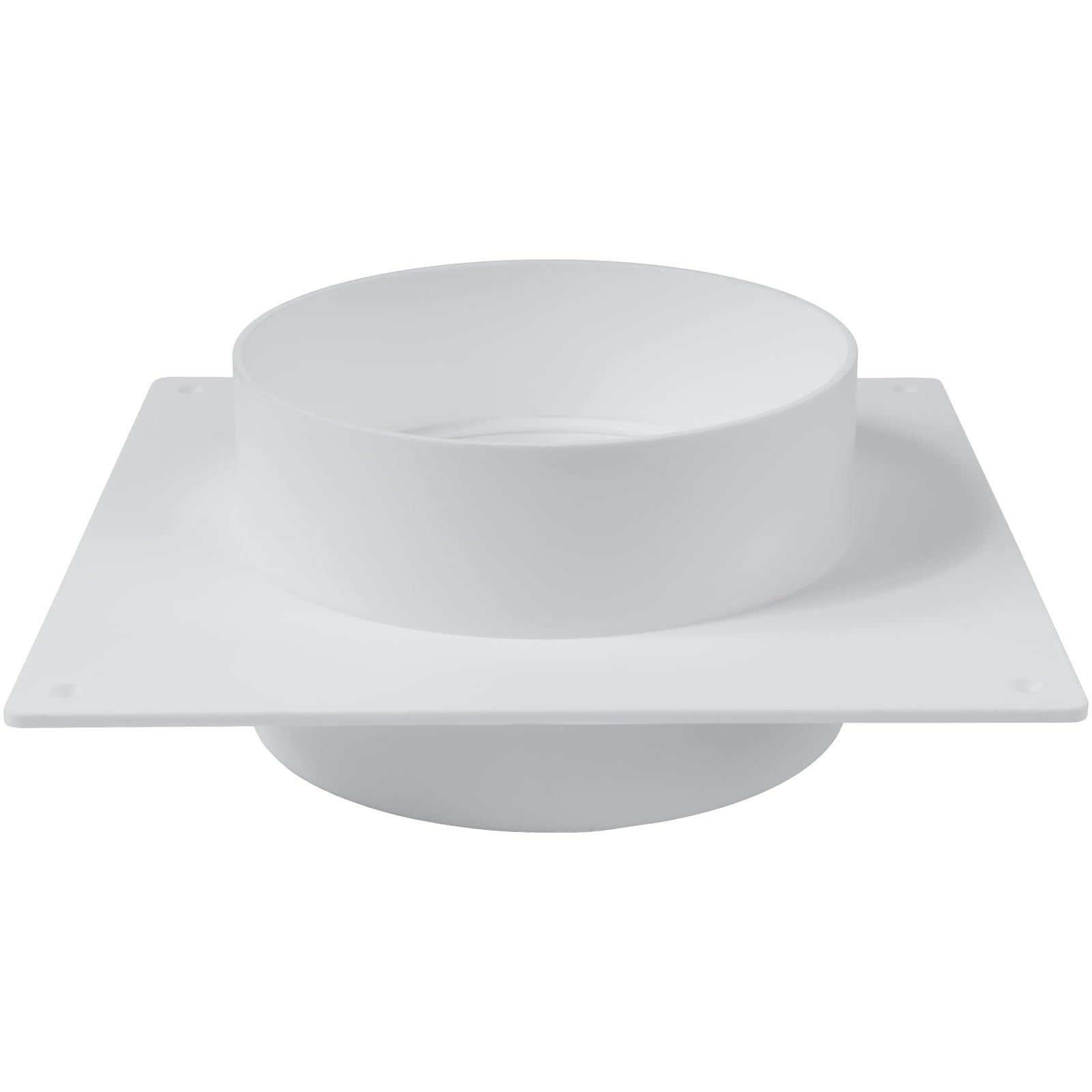 Vent Systems 4" inch Air Vent Duct Connector Flange Straight Ventilation Pipe Plastic Ducting Connector Plate For Cooling Heating Ventilation System HVAC With Valve - Image 7