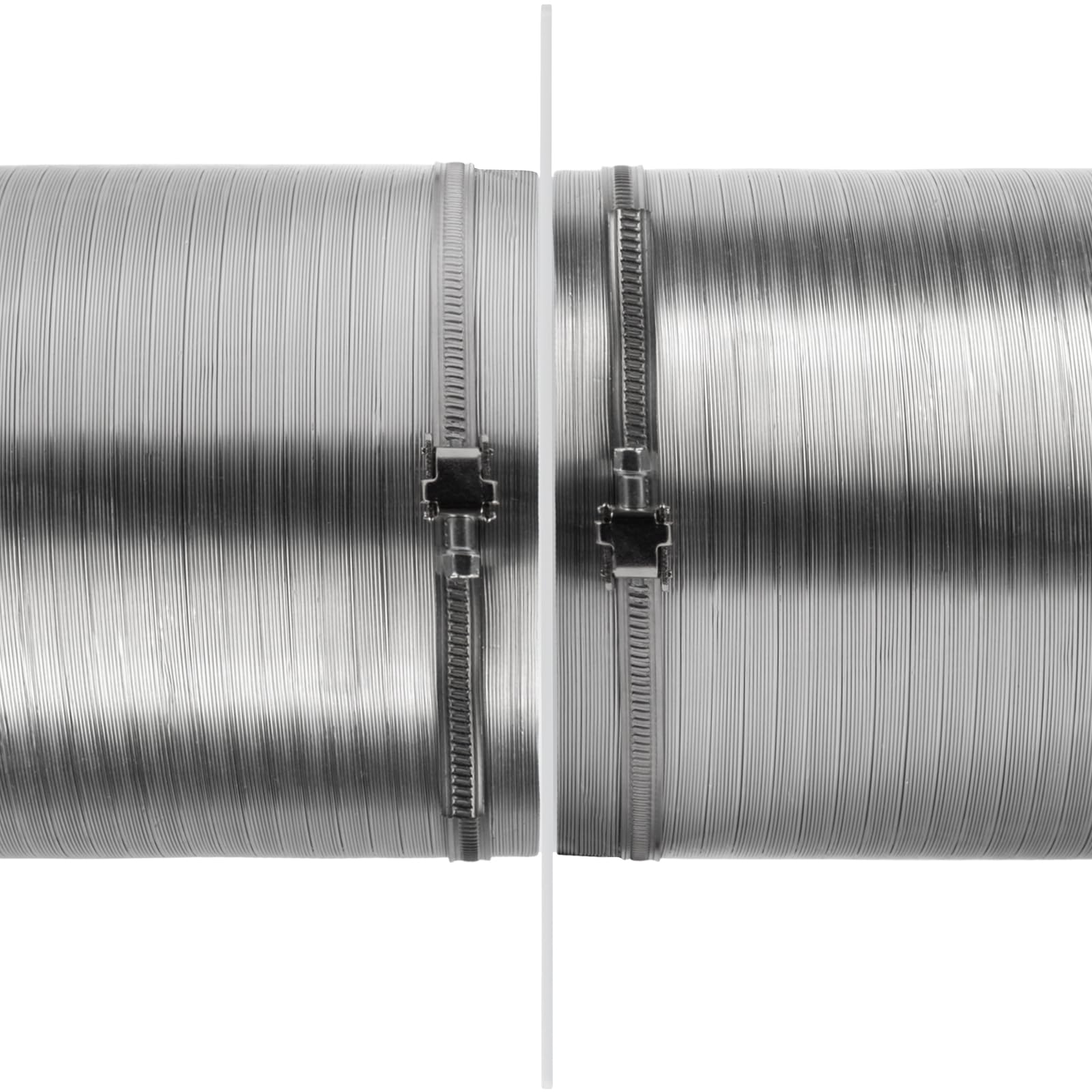 Vent Systems 4" inch Air Vent Duct Connector Flange Straight Ventilation Pipe Plastic Ducting Connector Plate For Cooling Heating Ventilation System HVAC With Valve - Image 8