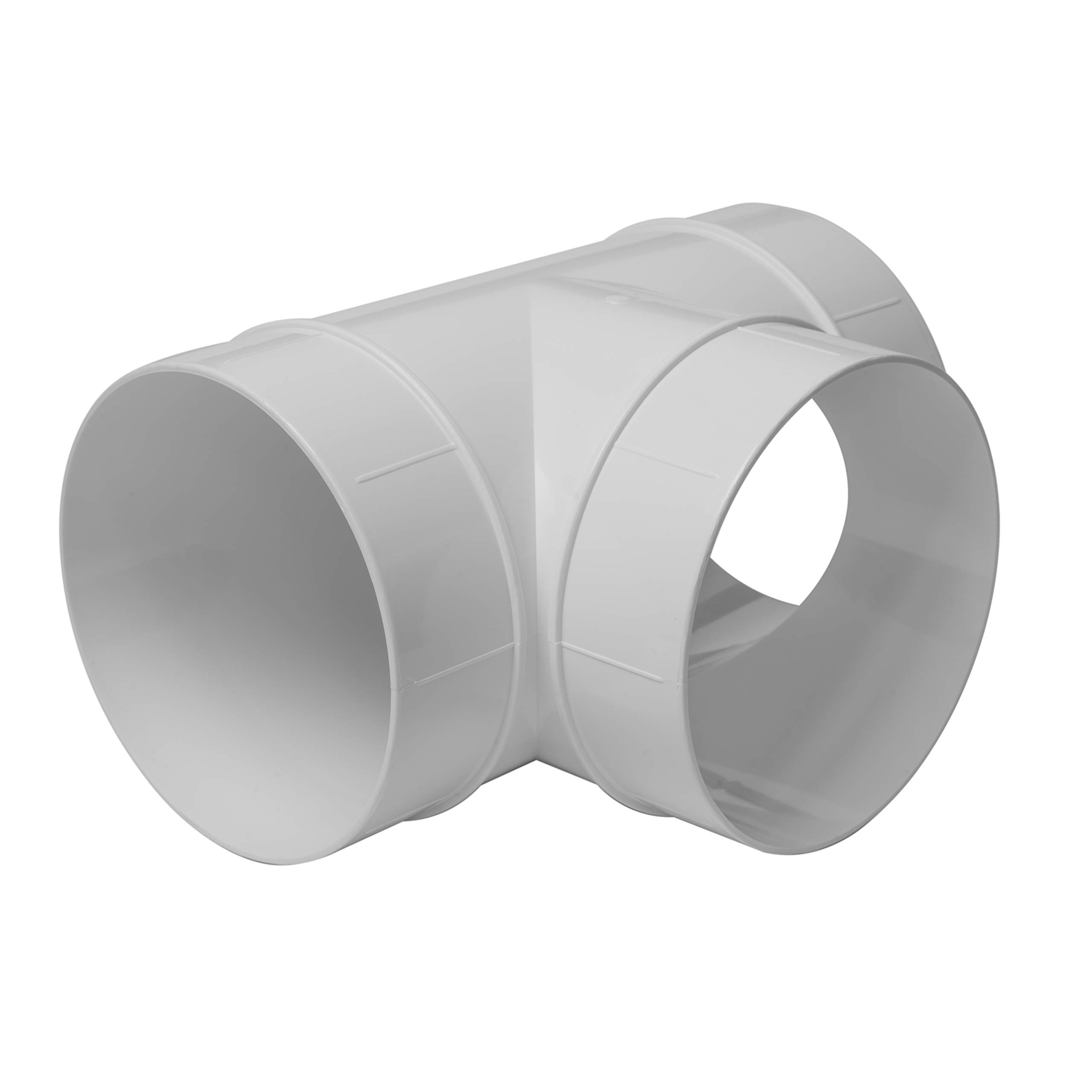 Vent Systems 4 Inch Duct Connector 3 Way Hose Adapter/Splitter for Hose T-Shape Round Pipe Connector- Extractor Fan - Duct Hose Dryer Vent T Connector - 4 Inch 3 Way Fitting - Duct Splitter - Image 8