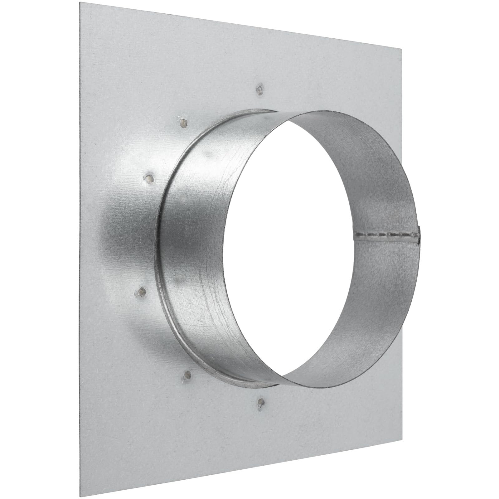 Vent Systems 4" Inch Duct Connector Flange with Square Spigot Wall Plate – Dryer Vent Adapter and Mounting Plate – Ideal for Seamless HVAC Ductwork Connections, Exhaust Fans, and Airflow Management - Image 8