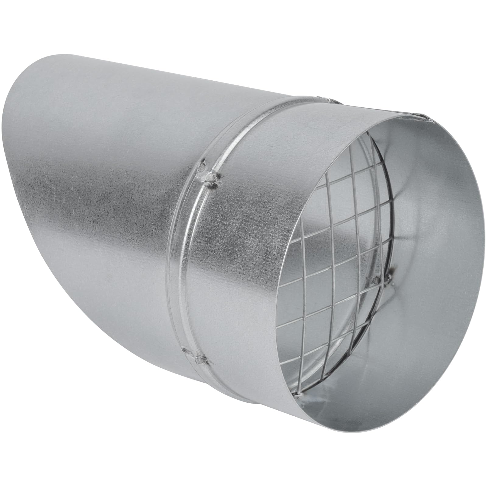 Vent Systems 4" Inch Galvanized Steel Duct Vent Cap - Vent Cover for Ducting - Exhaust Duct Pipe Cover with Hood - Dryer Vent Cover - Mesh Screen - Duct/HVAC Air Vent Deflector Plug - End Cap - Image 8