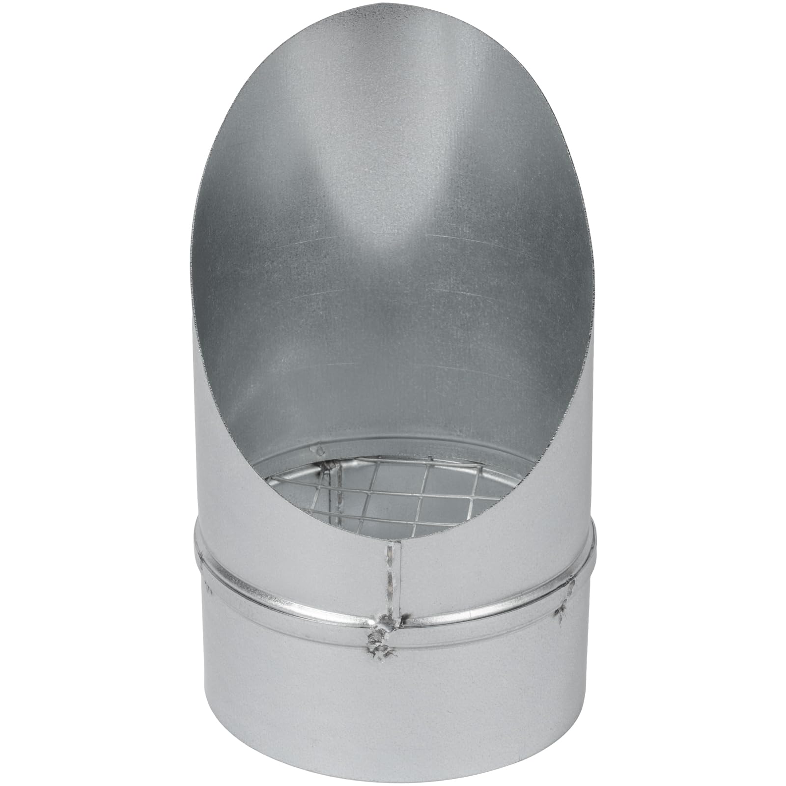 Vent Systems 4" Inch Galvanized Steel Duct Vent Cap - Vent Cover for Ducting - Exhaust Duct Pipe Cover with Hood - Dryer Vent Cover - Mesh Screen - Duct/HVAC Air Vent Deflector Plug - End Cap - Image 9