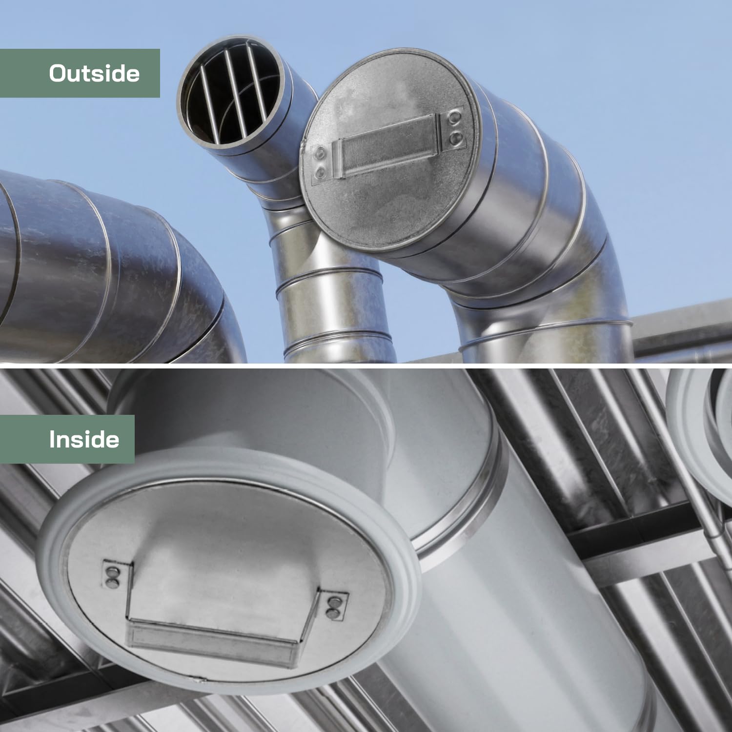 Vent Systems 4" Inch Galvanized Steel Tee Cap with Handle – Heavy-Duty HVAC End Plug for Dryer Ducts, Exhaust Pipes, and Round Metal Vents – Indoor and Outdoor Use – Closure Fitting for HVAC Systems - Image 5