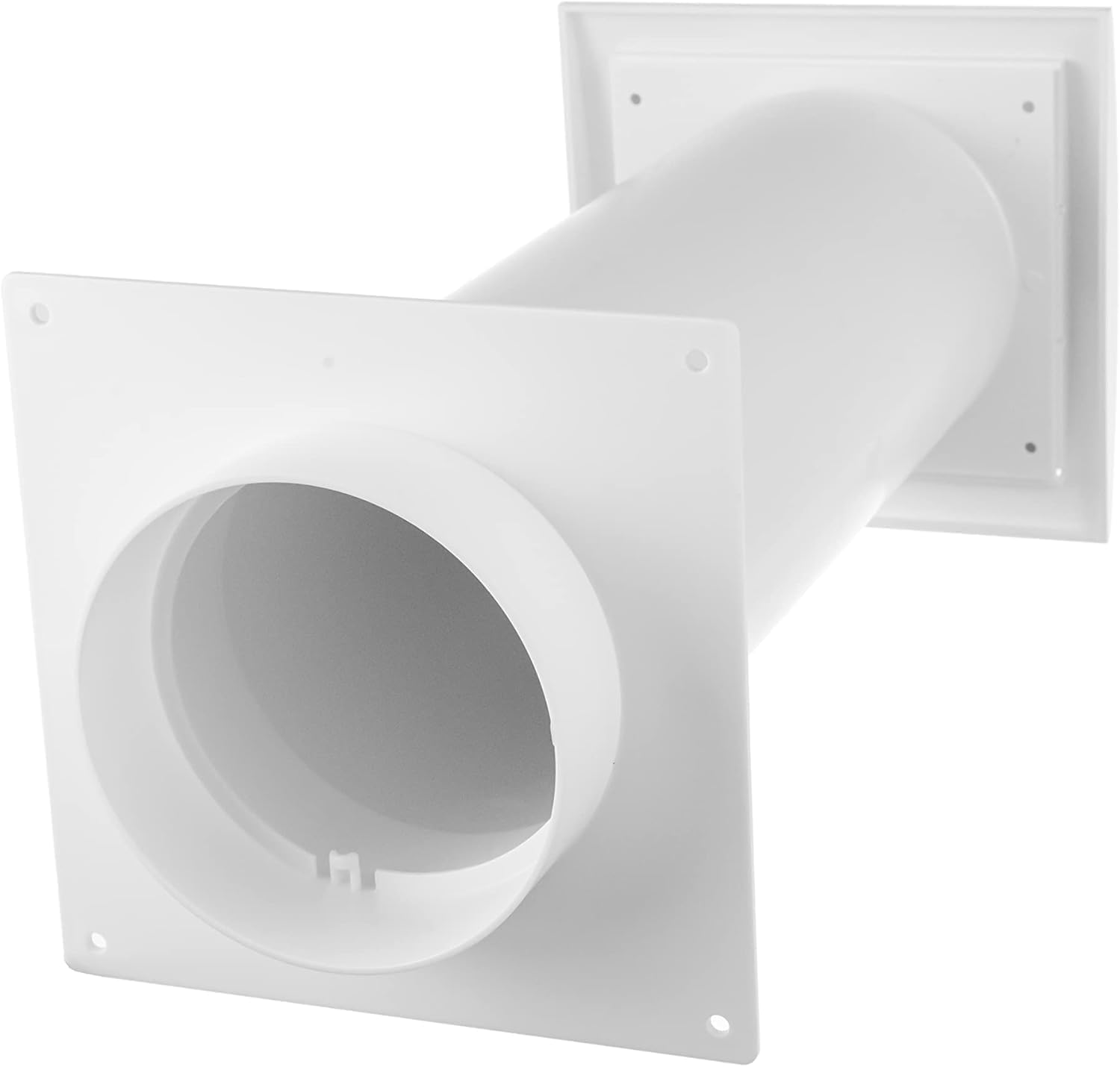 Vent Systems 4'' Inch Plastic Adjustable Through Wall Ventilation Kit - Dryer Vent Kit - Ventilation Tube With Exhaust Hood Vent Cover And Duct Connector - Built In Gravity Damper in Exhaust Hood - Image 6