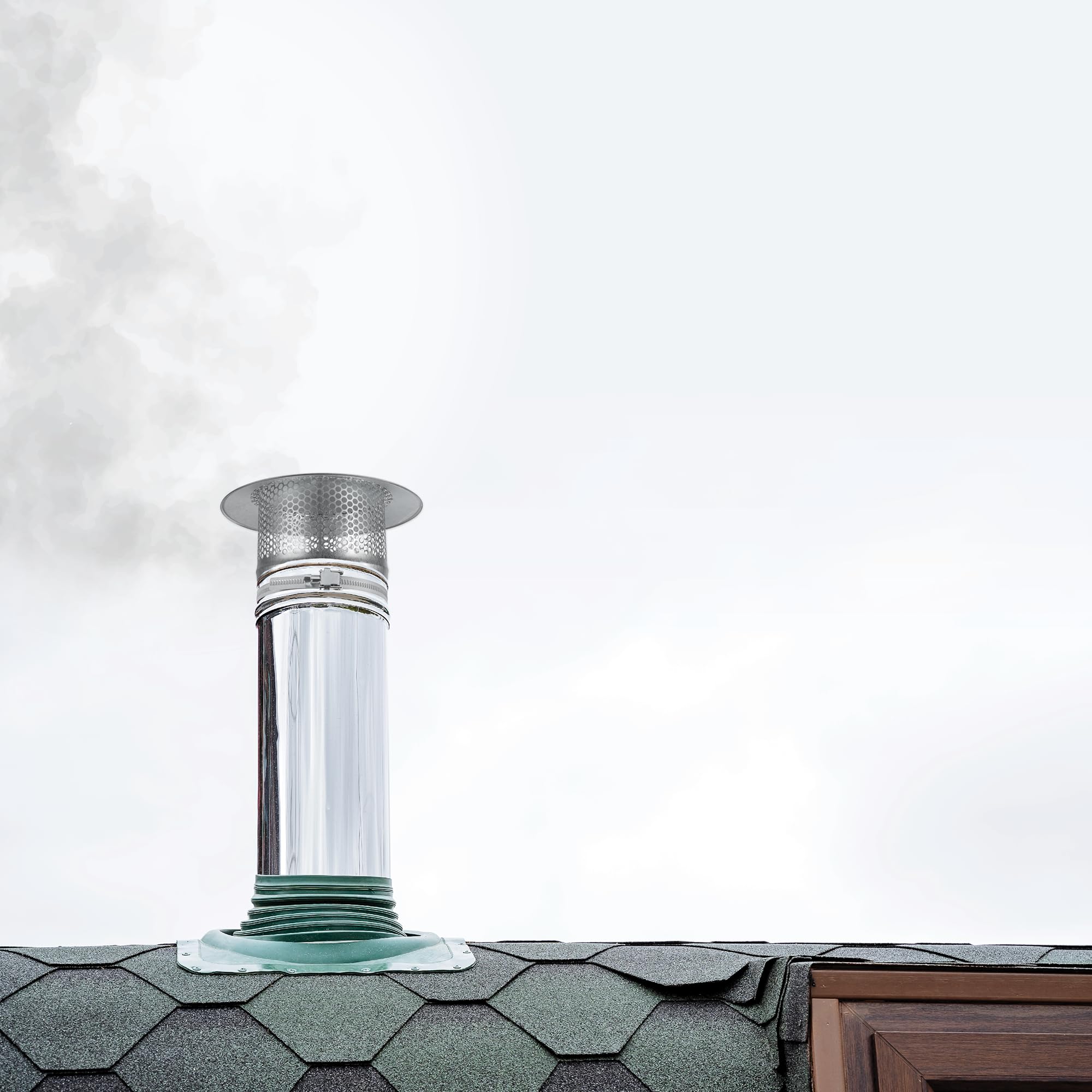 Vent Systems 4" Inch Round Chimney Cap – Galvanized Steel Roof Vent Cap with Rubber Seal - Heavy-Duty Rain Vent Cover for Wood Stoves, Exhaust Vents, Furnace Pipes, HVAC Flue Protection – Outdoor Use - Image 5