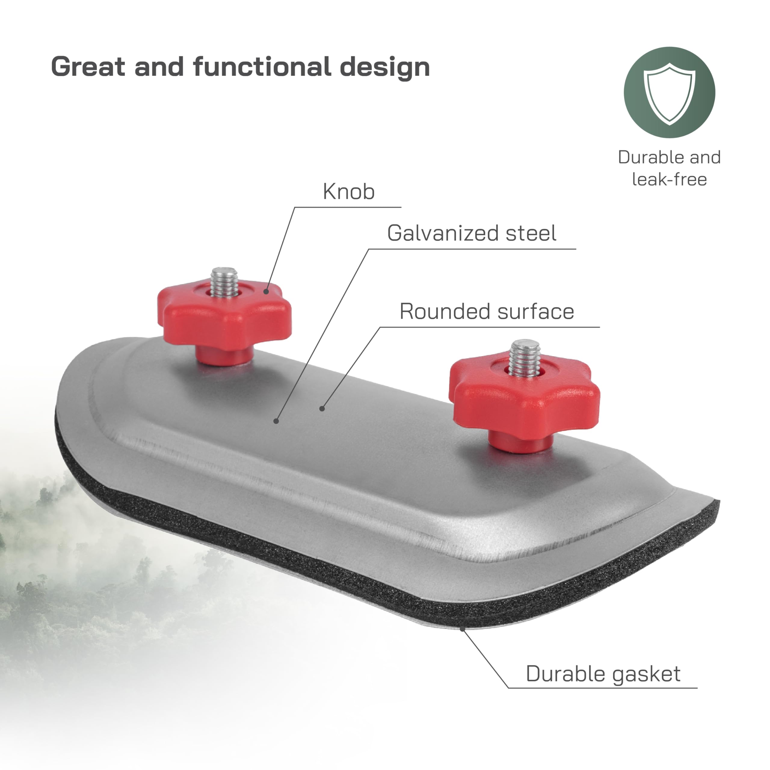 Vent Systems 4" Inch Round Duct Access Door with Rubber Gasket - Galvanized Steel Ducting Cover with Airtight Seal - Duct Opening Maintenance Access Door - Duct Seal with EPDM Gasket/Knob - Image 5