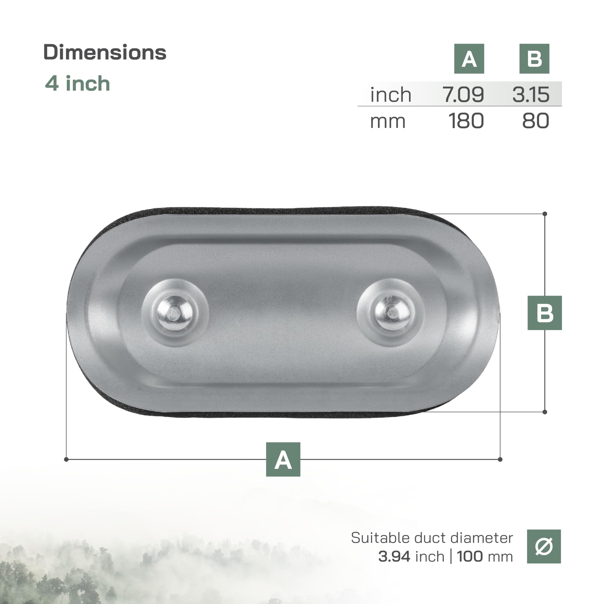 Vent Systems 4" Inch Round Duct Access Door with Rubber Gasket - Galvanized Steel Ducting Cover with Airtight Seal - Duct Opening Maintenance Access Door - Duct Seal with EPDM Gasket/Knob - Image 6