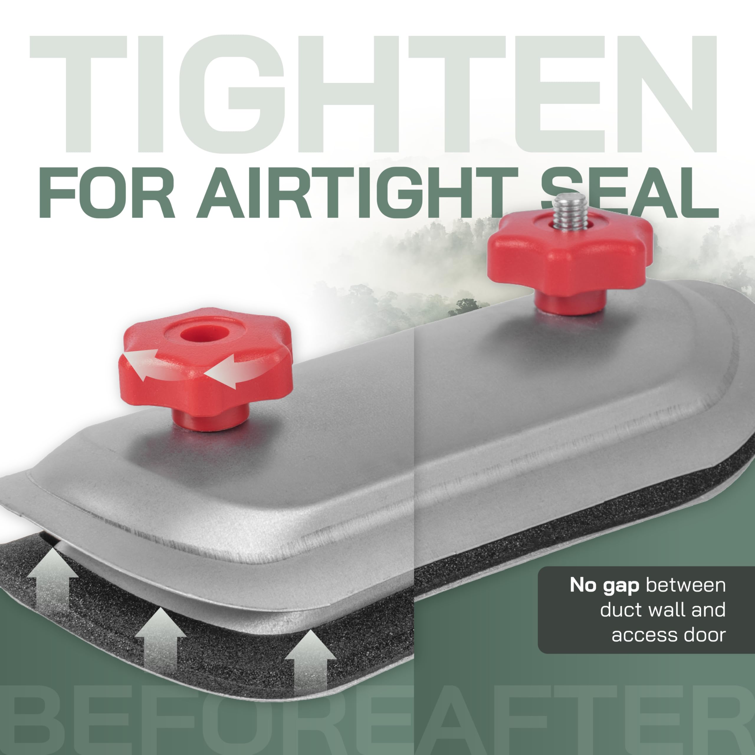 Vent Systems 4" Inch Round Duct Access Door with Rubber Gasket - Galvanized Steel Ducting Cover with Airtight Seal - Duct Opening Maintenance Access Door - Duct Seal with EPDM Gasket/Knob - Image 7