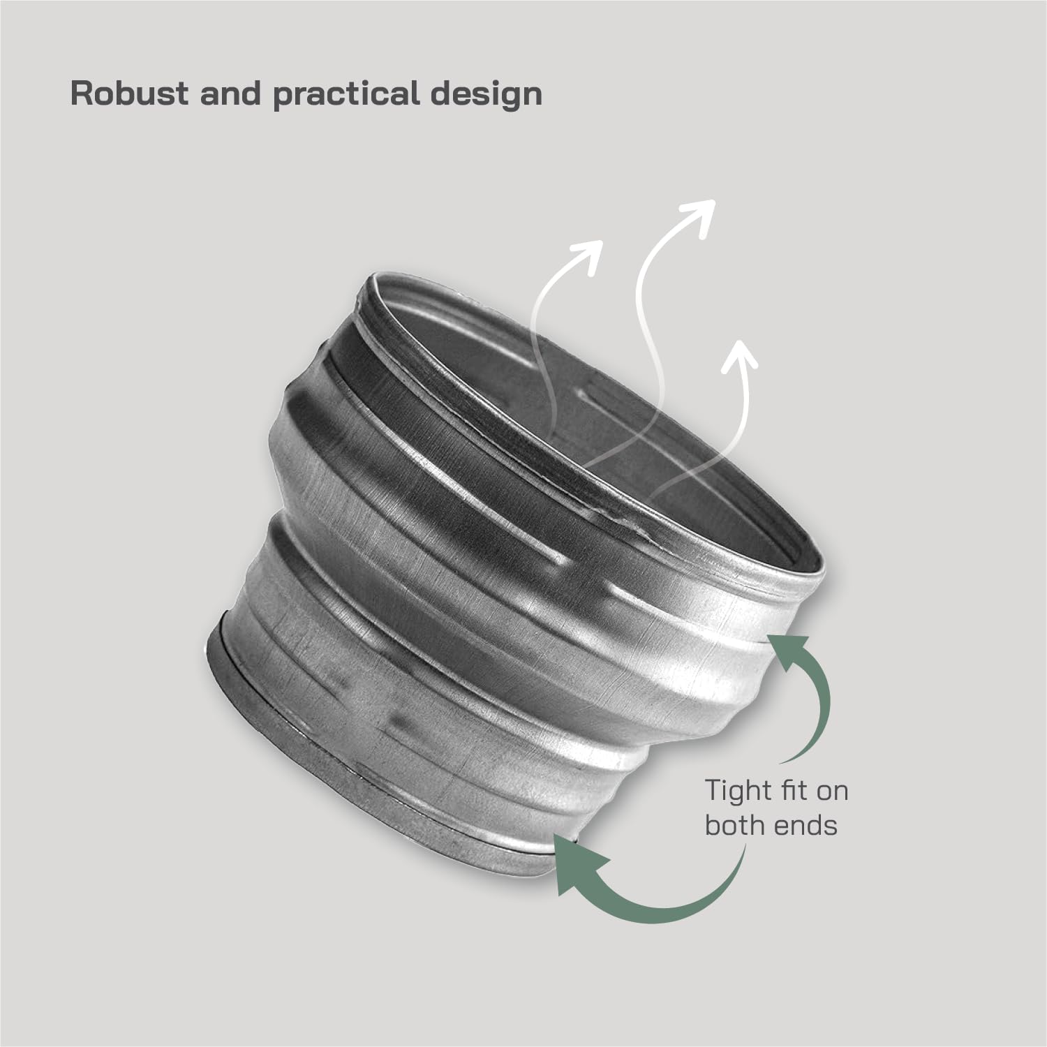 Vent Systems 4" Inch to 3" Inch Duct Reducer – Galvanized Steel HVAC Pipe Adapter Connector for Ventilation, Exhaust, and Grow Tents – Durable Metal Transition Fitting for Heating and Cooling - Image 4