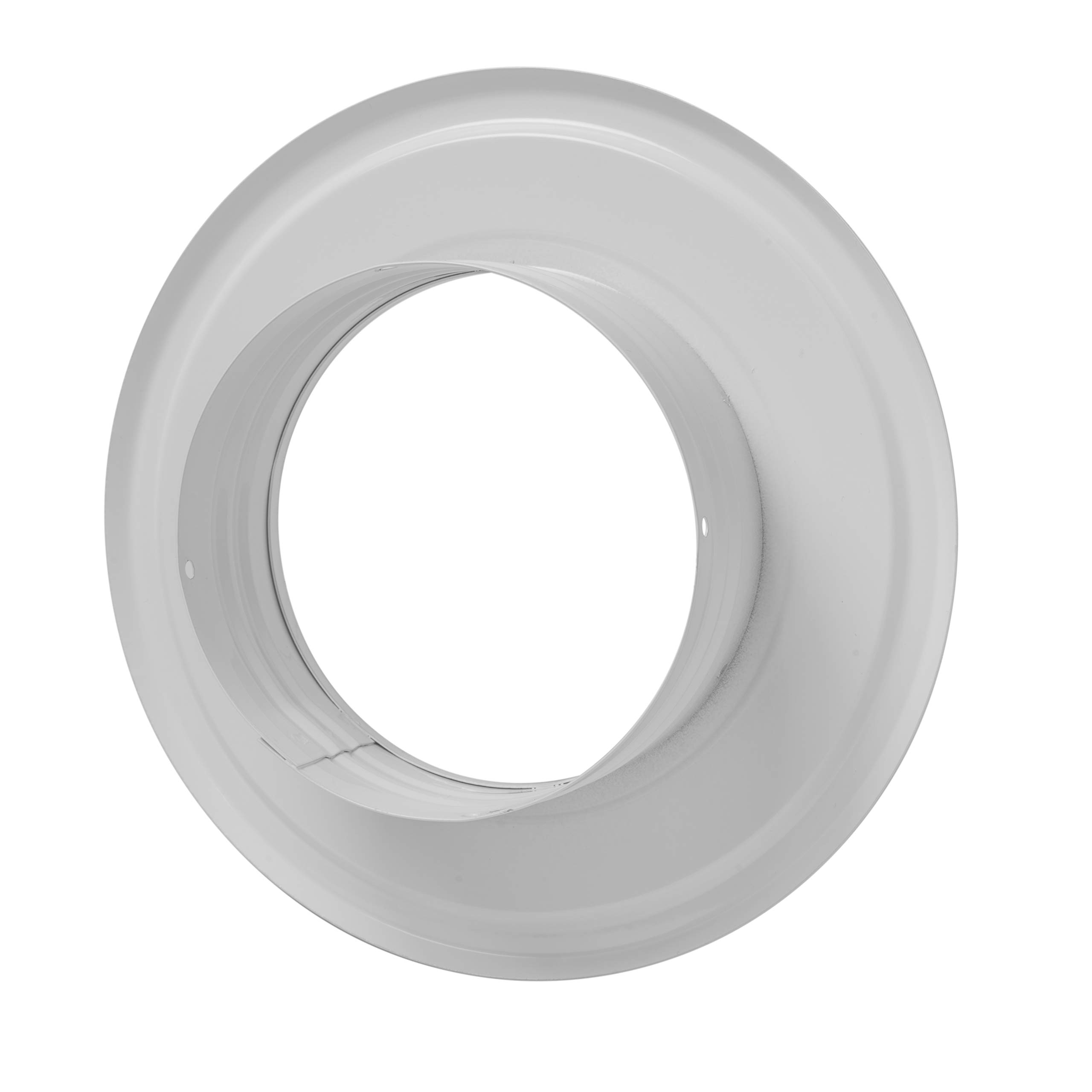 Vent Systems 4" Inch White Duct Connector Flange Plate – Galvanized Steel Straight HVAC Fitting for Cooling, Heating, Airflow, Ventilation System - Wall, Ceiling, Pipe Mount - Indoor Outdoor Use - Image 7