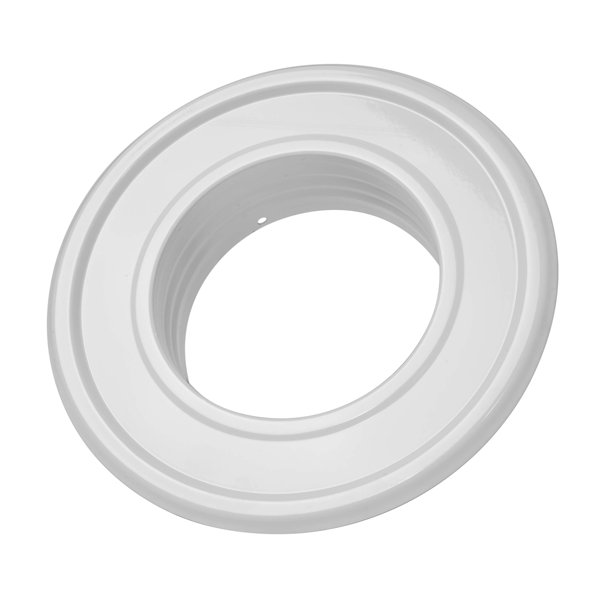 Vent Systems 4" Inch White Duct Connector Flange Plate – Galvanized Steel Straight HVAC Fitting for Cooling, Heating, Airflow, Ventilation System - Wall, Ceiling, Pipe Mount - Indoor Outdoor Use - Image 8