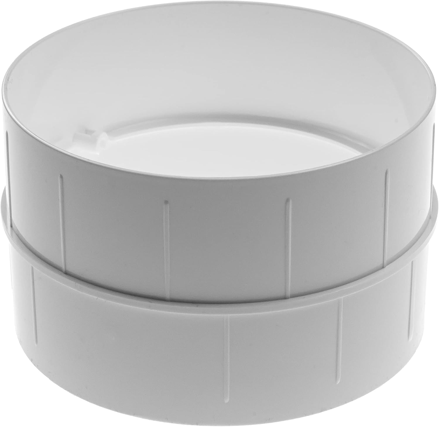 Vent Systems 4" Inch - White - Male Fit Duct Pipe Connector - ABS Plastic - Hose Dryer Vent Coupler - Flexible Or Straight Duct Coupler - Ducting Connection 4 Inch - Image 6