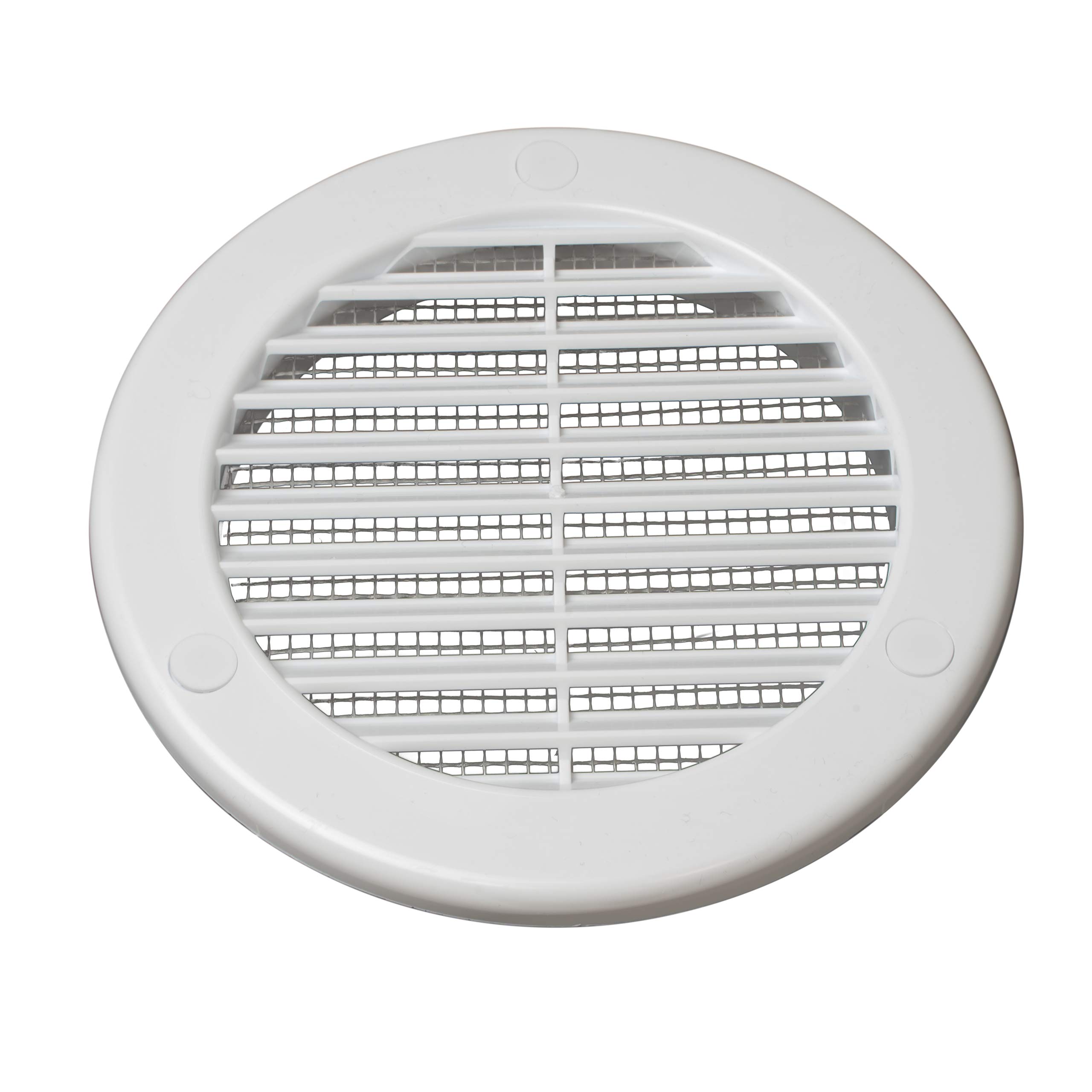 Vent Systems 4" Inch White Plastic Vent Cover - Durable Round Air Duct Grille with Built-in Protective Mesh - Easy to Install Wall or Ceiling - for Bathroom, Kitchen, Garage - Indoor and Outdoor Use - Image 6