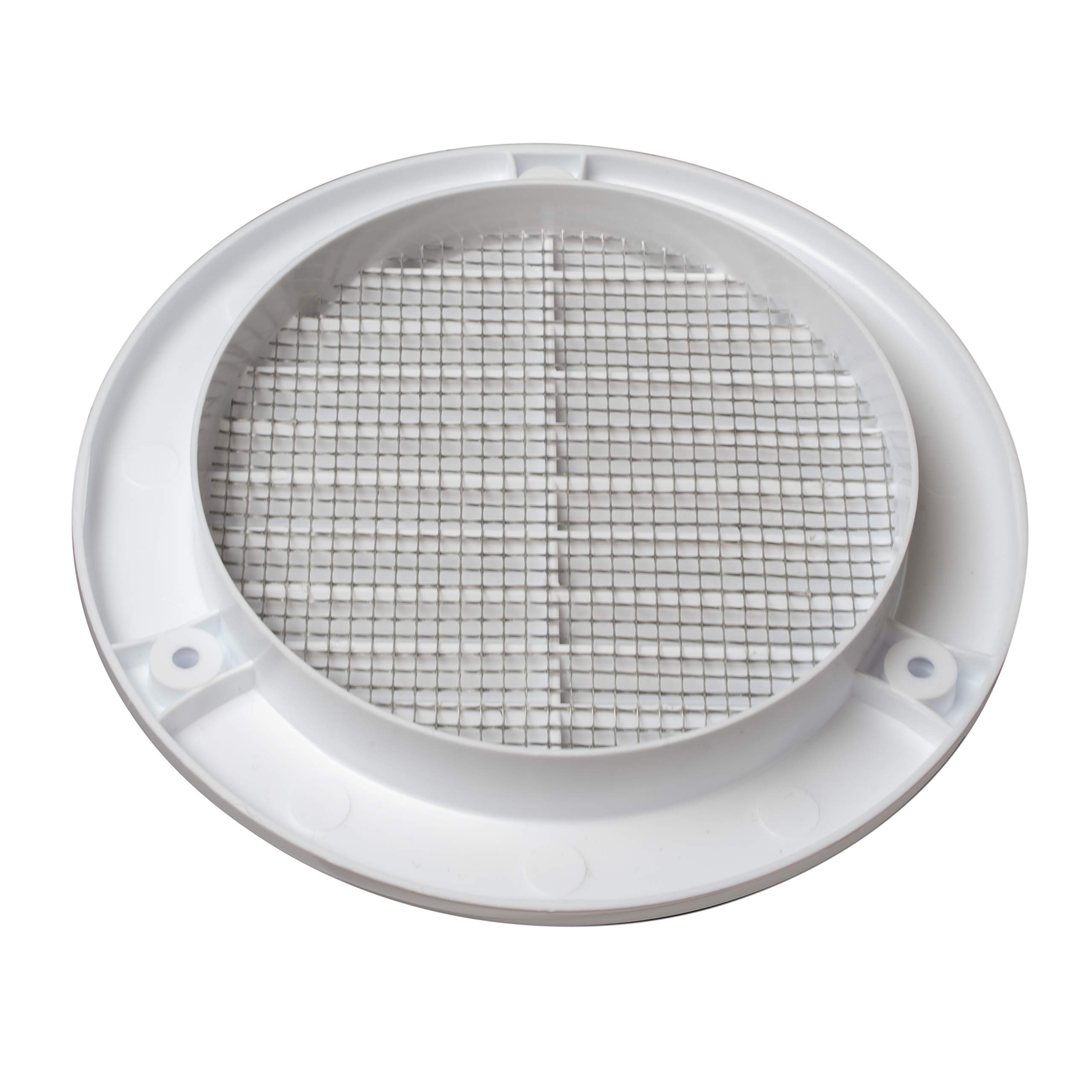Vent Systems 4" Inch White Plastic Vent Cover - Durable Round Air Duct Grille with Built-in Protective Mesh - Easy to Install Wall or Ceiling - for Bathroom, Kitchen, Garage - Indoor and Outdoor Use - Image 8