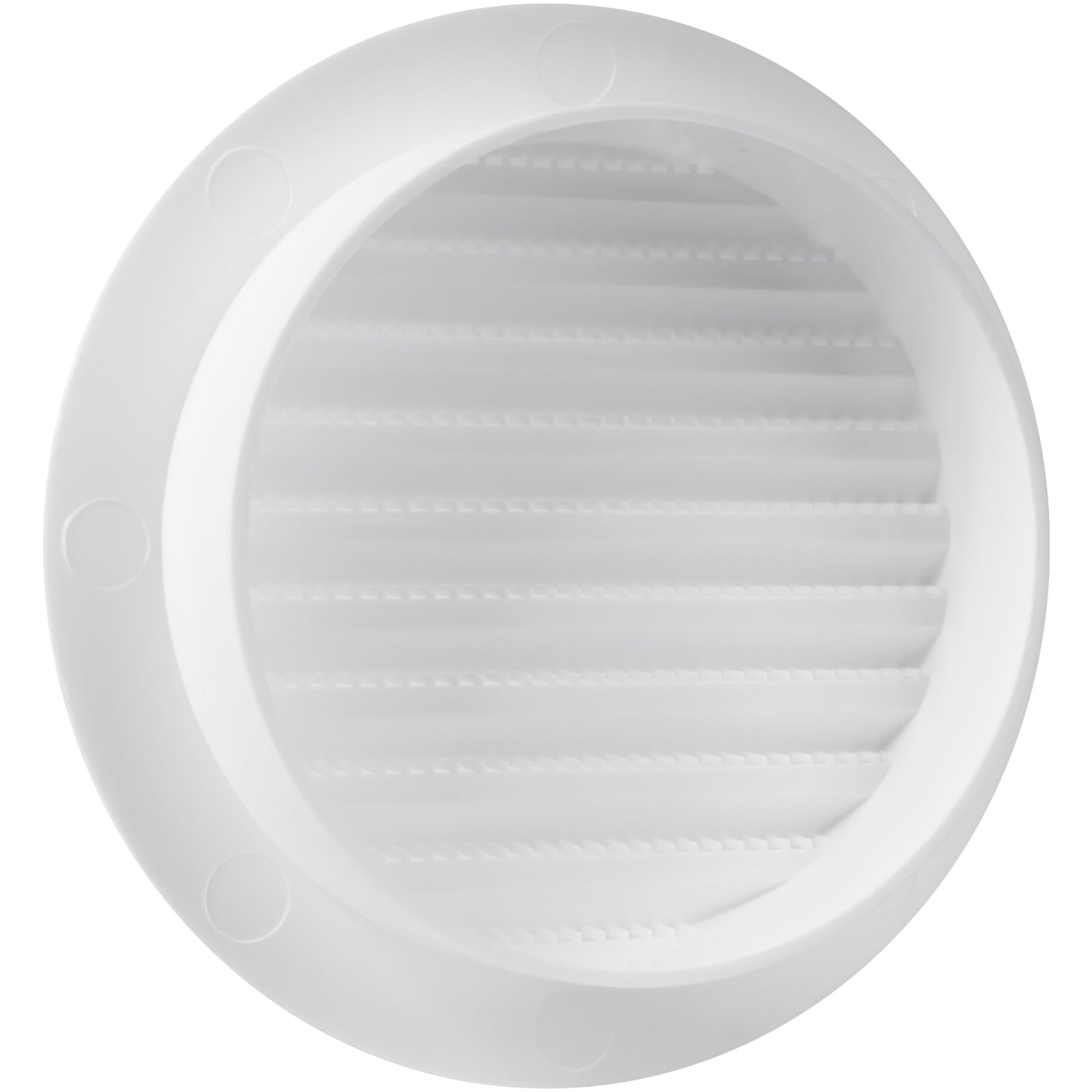 Vent Systems 4'' Inch White Soffit Vent Cover - Round Air Vent Louver - Grill Cover - Built-in Insect Screen - HVAC Vents for Bathroom, Home, Office, Kitchen - Image 6
