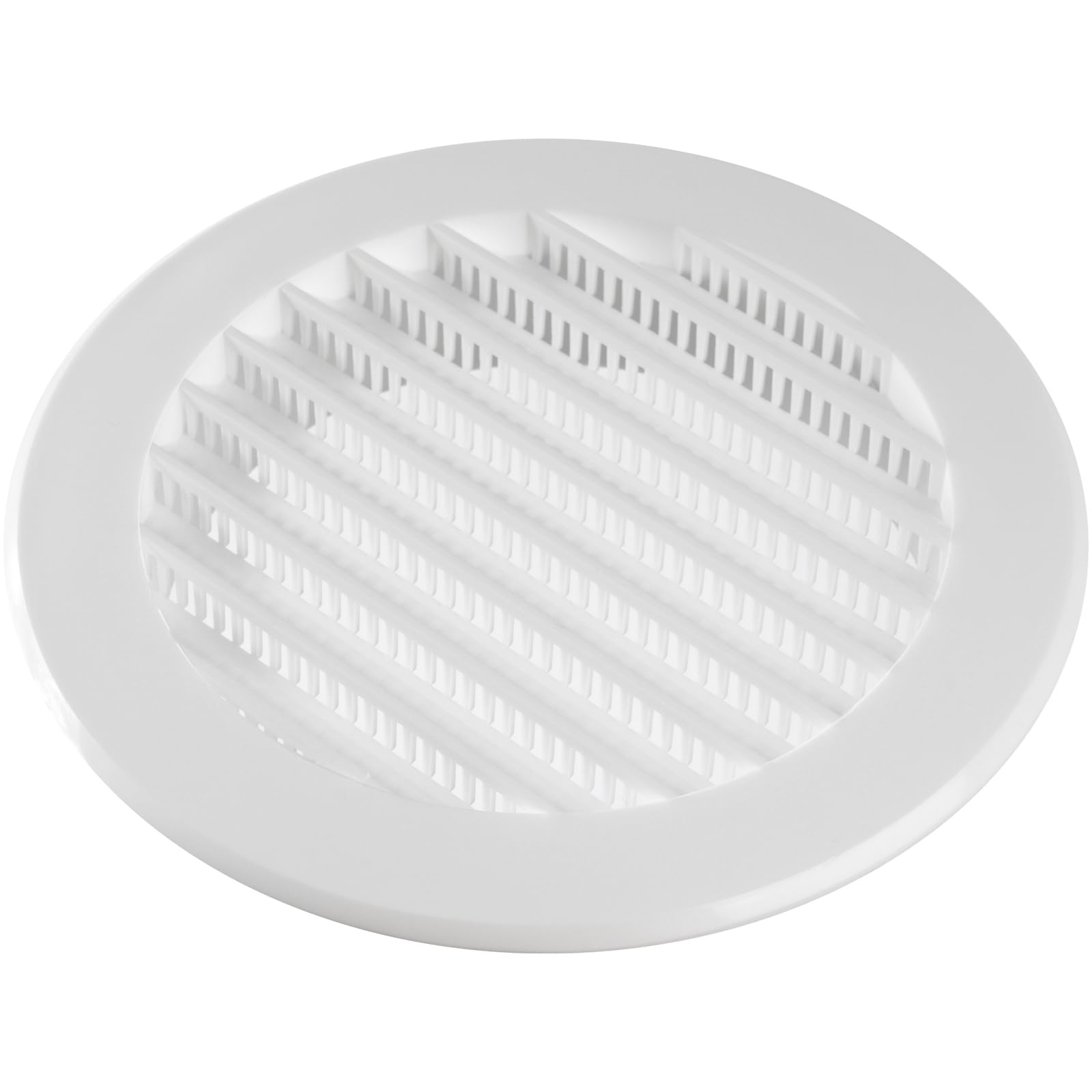 Vent Systems 4'' Inch White Soffit Vent Cover - Round Air Vent Louver - Grill Cover - Built-in Insect Screen - HVAC Vents for Bathroom, Home, Office, Kitchen - Image 7