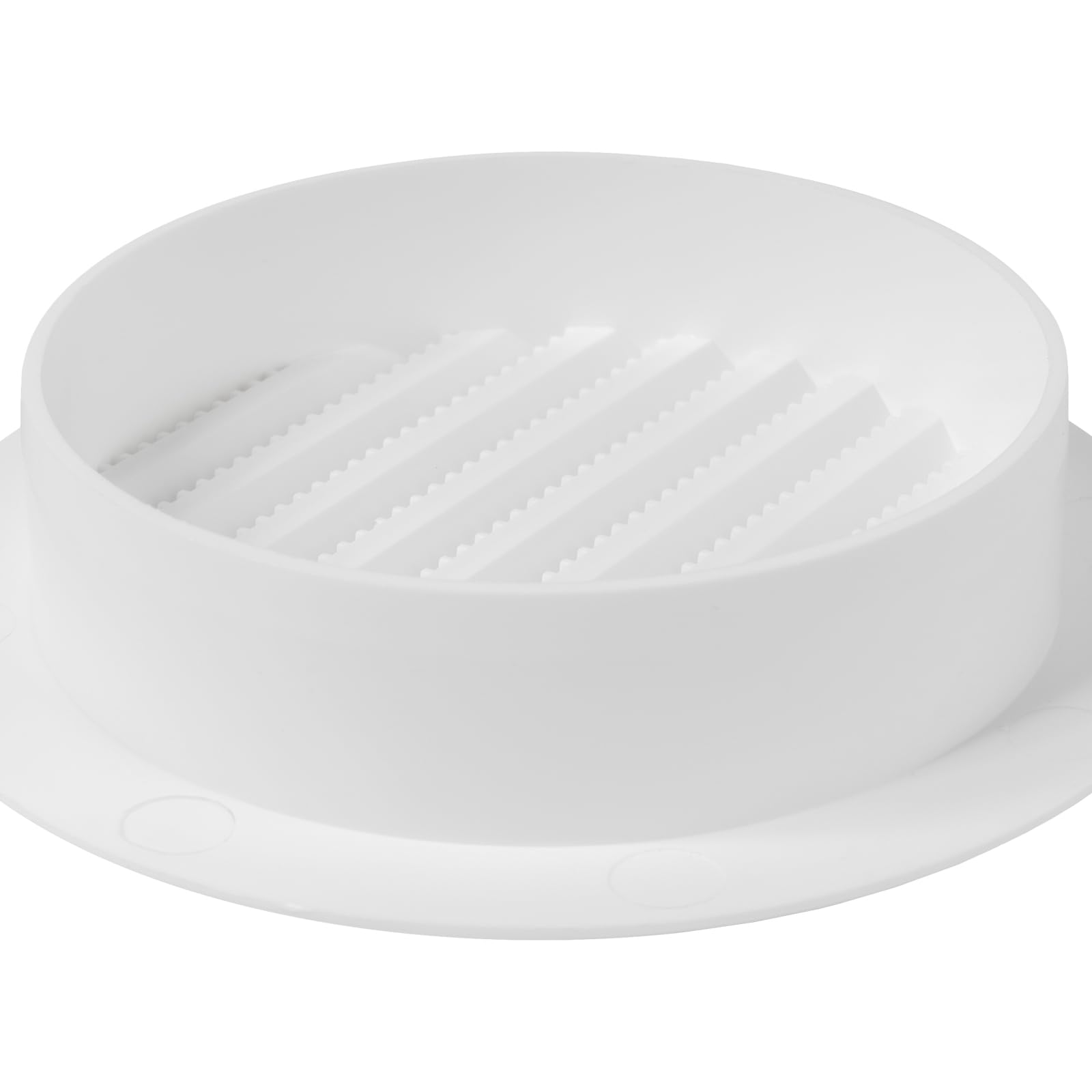 Vent Systems 4'' Inch White Soffit Vent Cover - Round Air Vent Louver - Grill Cover - Built-in Insect Screen - HVAC Vents for Bathroom, Home, Office, Kitchen - Image 8