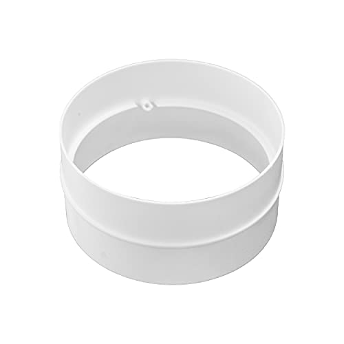 Vent Systems 4" Inch White Straight Inline Duct Coupler – Male-Fit Plastic Ventilation Pipe Fitting for Heating, Cooling & Exhaust Systems – Durable HVAC Straight Pipe Joiner – Indoor Use - Image 6