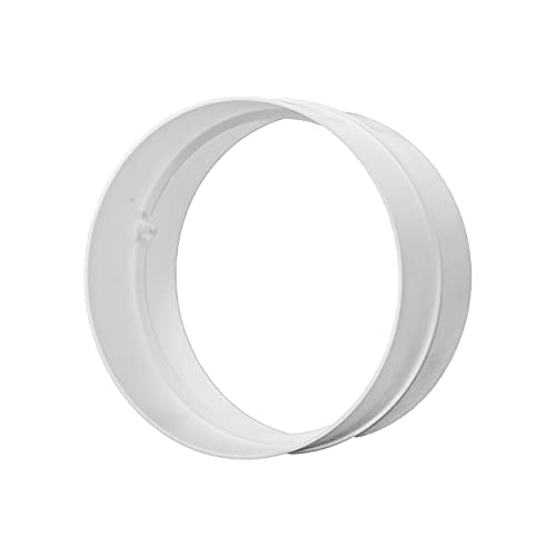 Vent Systems 4" Inch White Straight Inline Duct Coupler – Male-Fit Plastic Ventilation Pipe Fitting for Heating, Cooling & Exhaust Systems – Durable HVAC Straight Pipe Joiner – Indoor Use - Image 8