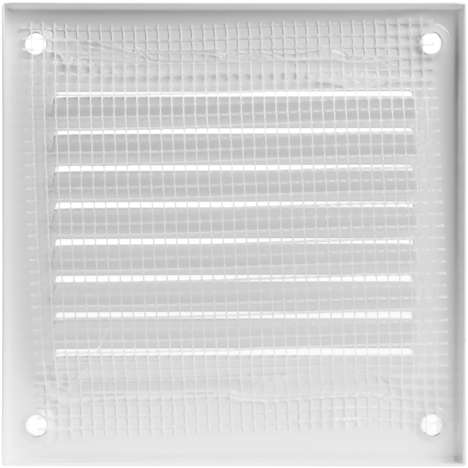 Vent Systems 4'' x 4'' Inch (Overall Dimensions) - White Air Vent Cover Metal Air Return Grill with Built in Mesh Screen HVAC Vent Duct Cover for Home Improvement - Exhaust, HVAC Ducting Ventilation - Image 6