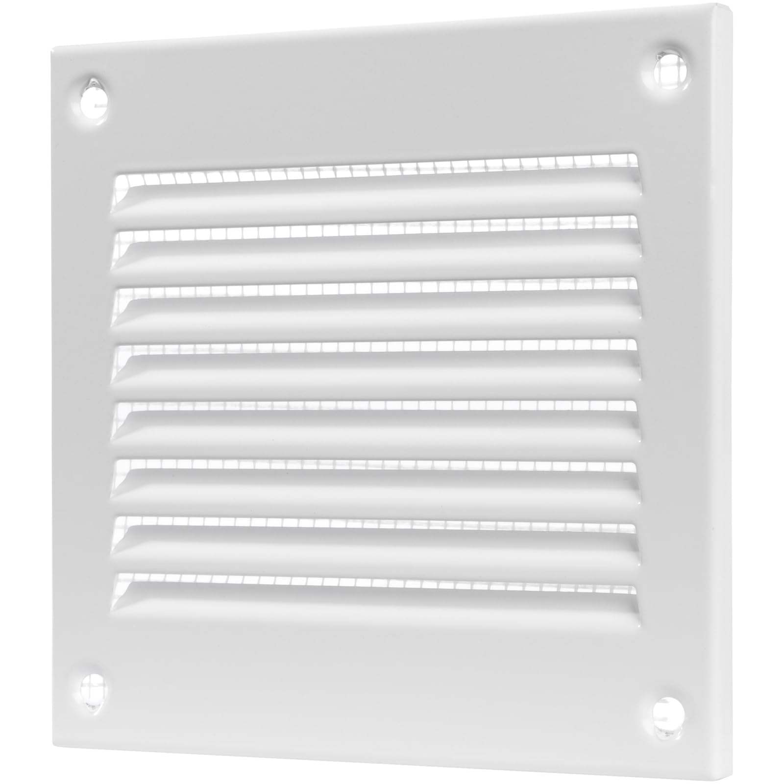 Vent Systems 4'' x 4'' Inch (Overall Dimensions) - White Air Vent Cover Metal Air Return Grill with Built in Mesh Screen HVAC Vent Duct Cover for Home Improvement - Exhaust, HVAC Ducting Ventilation - Image 7