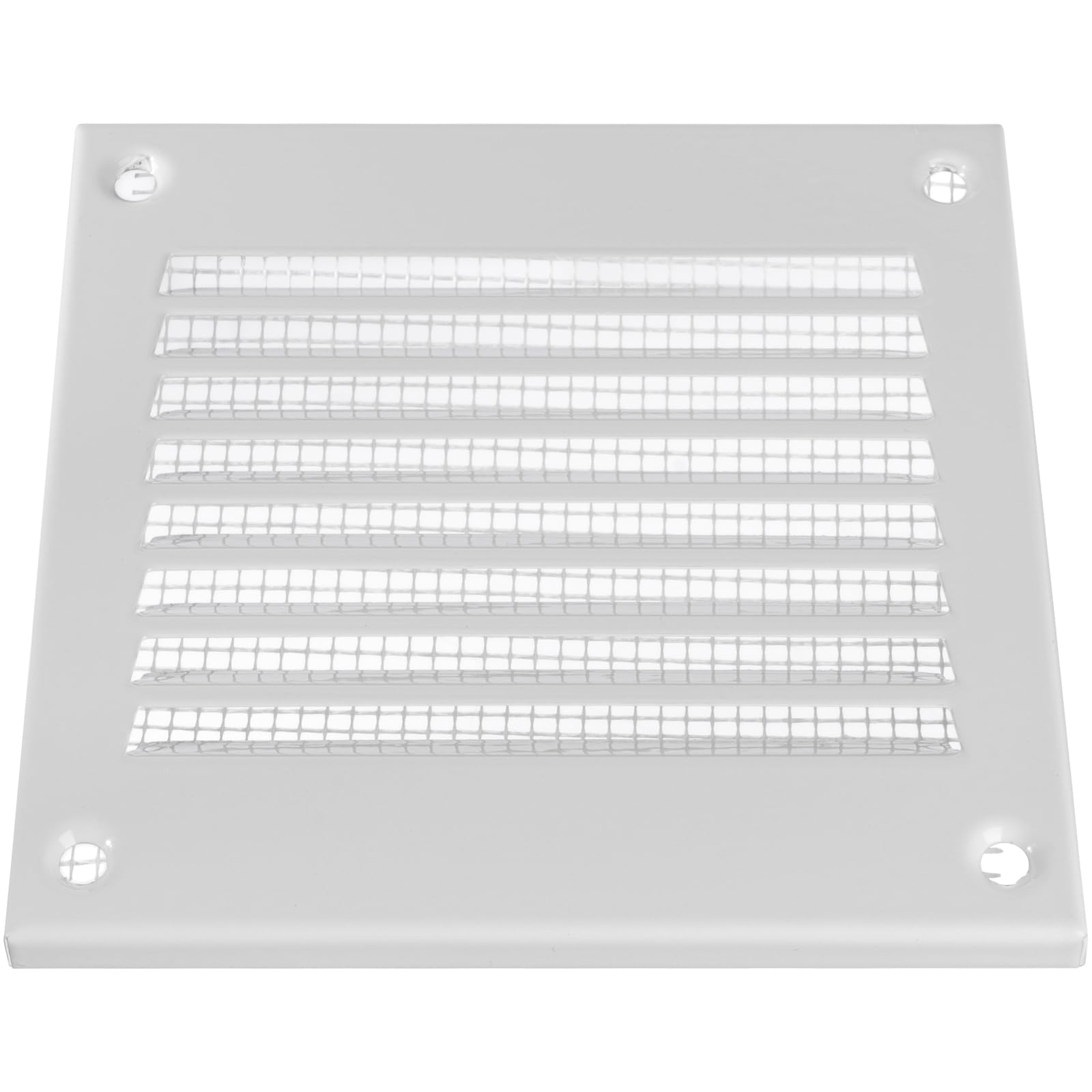Vent Systems 4'' x 4'' Inch (Overall Dimensions) - White Air Vent Cover Metal Air Return Grill with Built in Mesh Screen HVAC Vent Duct Cover for Home Improvement - Exhaust, HVAC Ducting Ventilation - Image 8