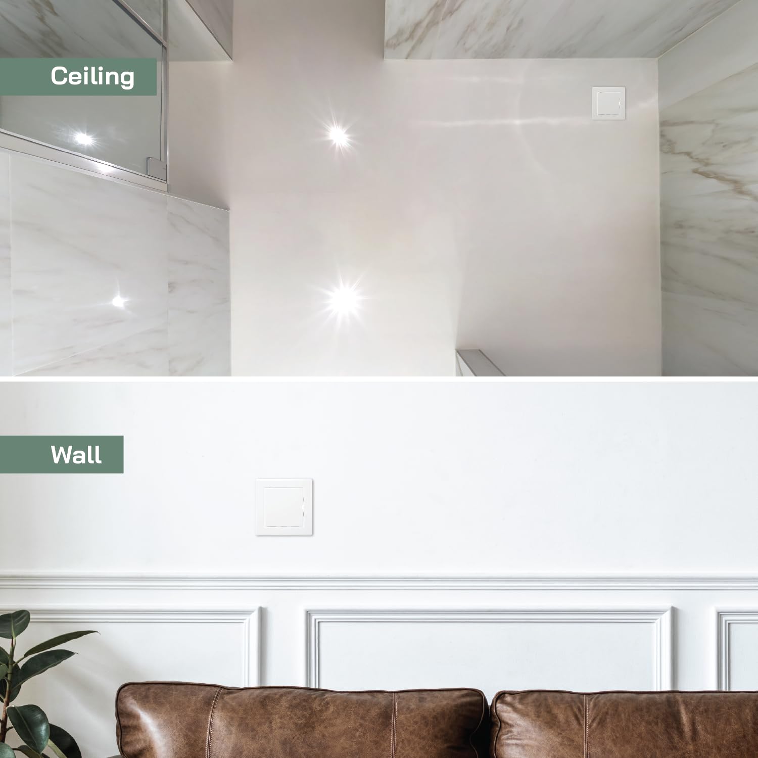 Vent Systems 4'' x 4'' Inch White Metal Access Panel - Easy Access Doors - Access Panel for Drywall, Wall, Electrical and Plumbing Service Door - Image 5