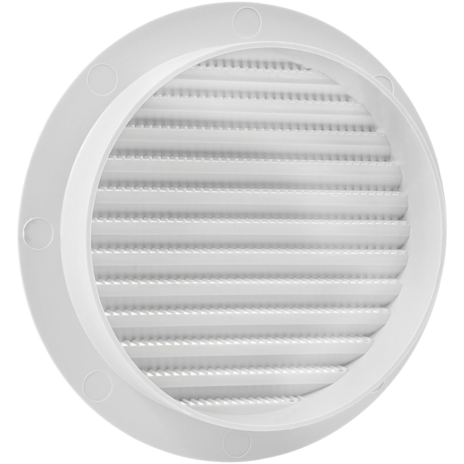 Vent Systems 5'' Inch - Pack of 10 - White Soffit Vent Cover - Round Intake or Exhaust Air Vent Louver with Screen Mesh - Air Supply HVAC Ventilation for Bathroom, Home Office, Kitchen - Image 6