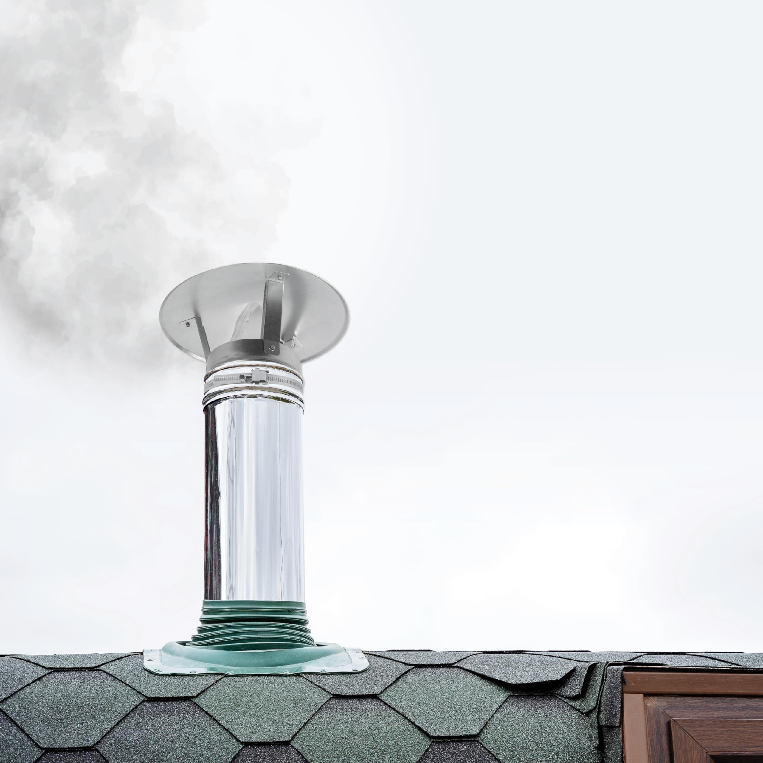 Vent Systems 5" Inch Round 360 Vent Cap - Galvanized Metal - House Exhaust Roof Cap for Perfect Insulation - Chimney Flue Cover, Rooftop Vent Cap - Wind Resistant Chimney Cap 125 mm - Image 5