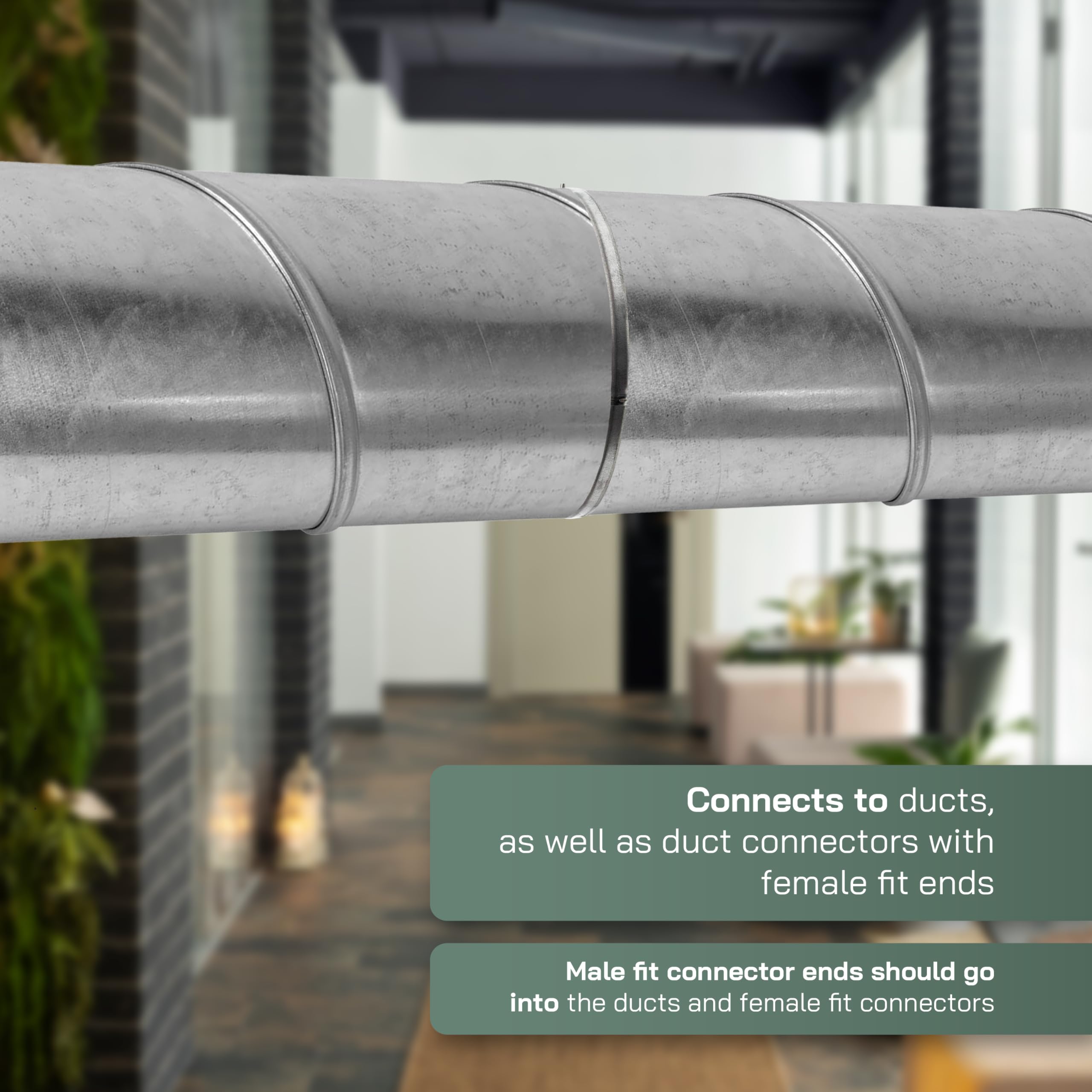 Vent Systems 6" Inch Backdraft Damper – Galvanized Steel Inline Duct Shutter with Heavy-Duty Spring-Loaded Flap and Rubber Seal – One-Way Airflow Blocker for Heating, Cooling and Exhaust Systems - Image 5