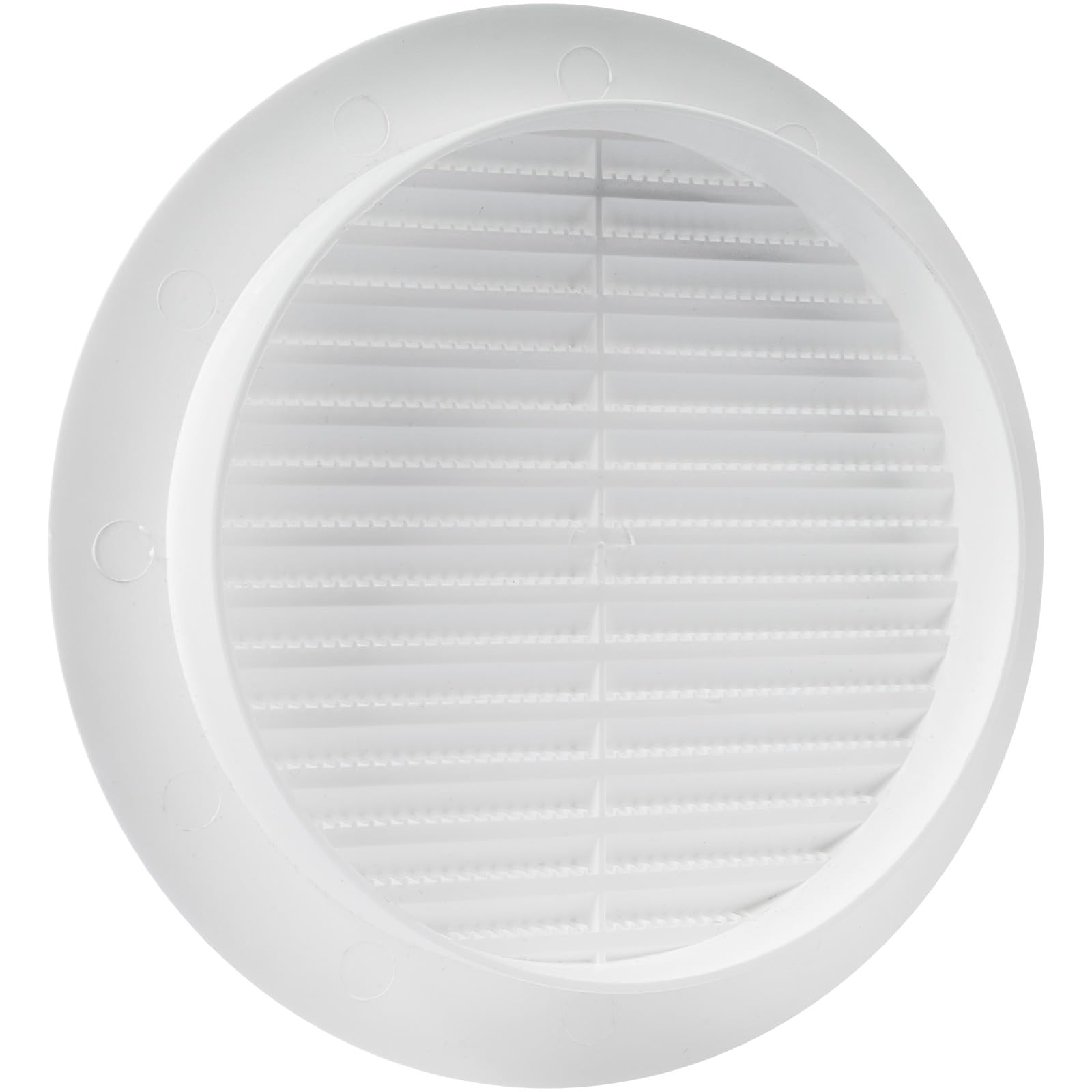 Vent Systems 6'' Inch Pack of 2 White Soffit Vent Cover - Round Air Vent Louver - Grill Cover - Built-in Insect Screen - HVAC Vents for Bathroom, Home Office, Kitchen - Image 6
