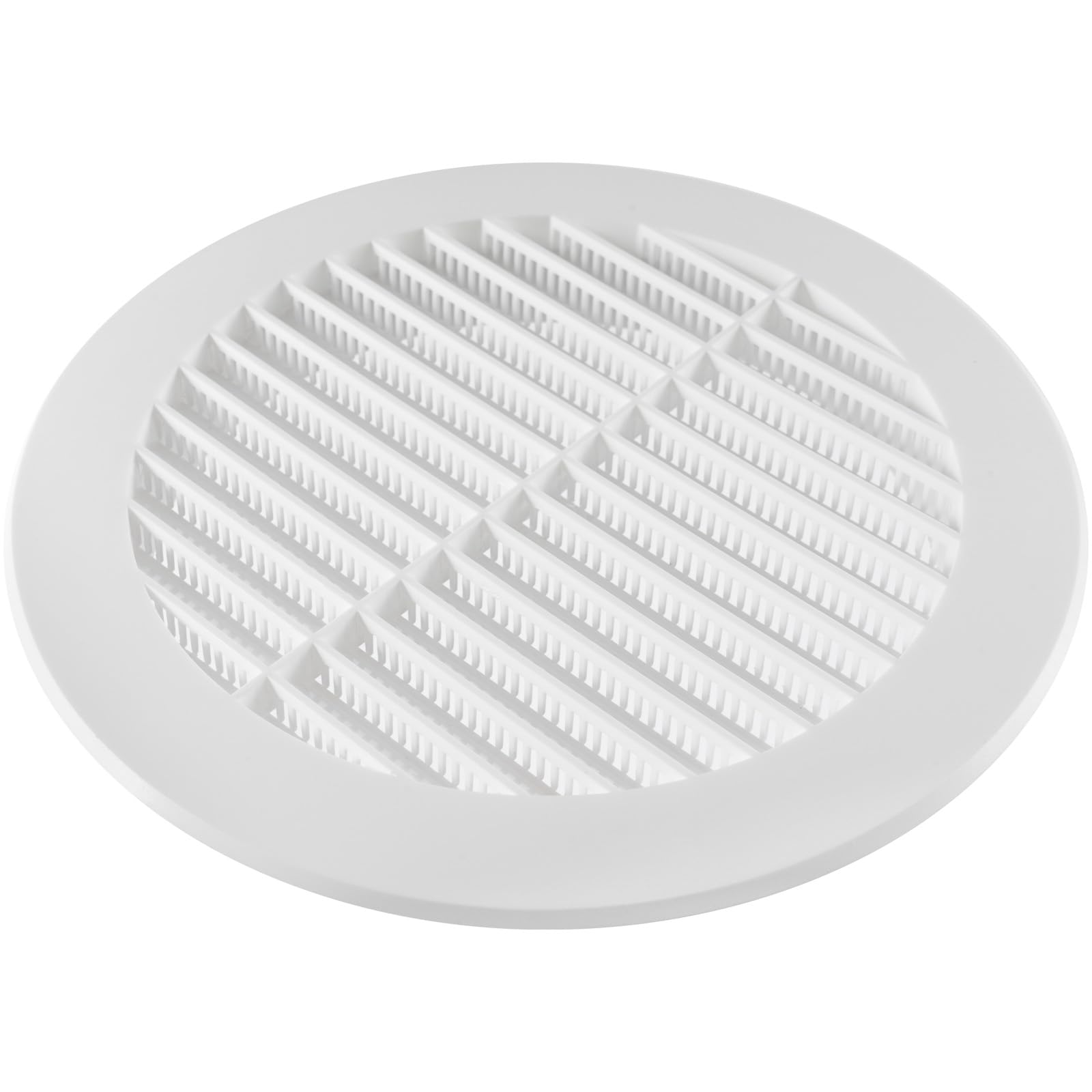 Vent Systems 6'' Inch Pack of 2 White Soffit Vent Cover - Round Air Vent Louver - Grill Cover - Built-in Insect Screen - HVAC Vents for Bathroom, Home Office, Kitchen - Image 7