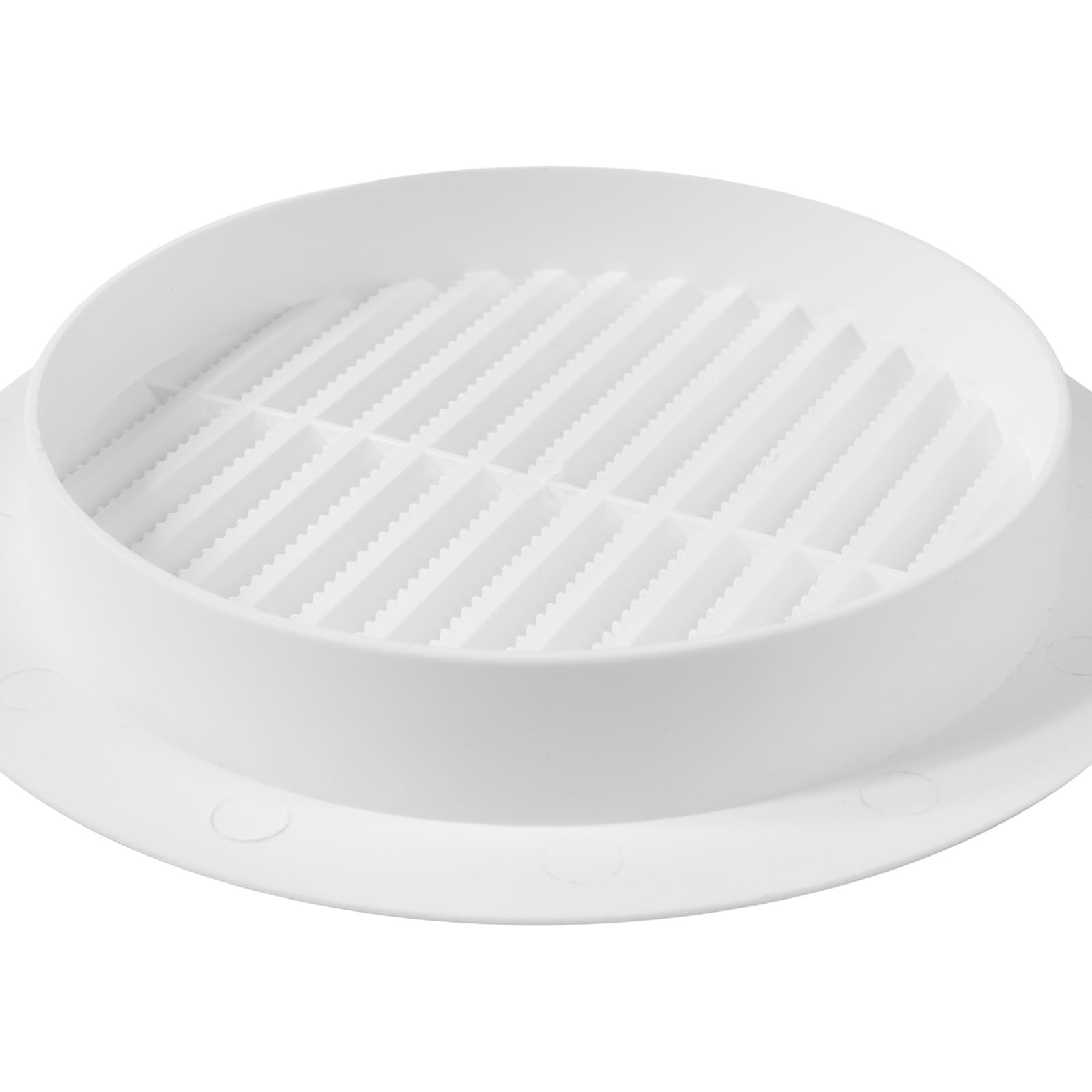 Vent Systems 6'' Inch Pack of 2 White Soffit Vent Cover - Round Air Vent Louver - Grill Cover - Built-in Insect Screen - HVAC Vents for Bathroom, Home Office, Kitchen - Image 8
