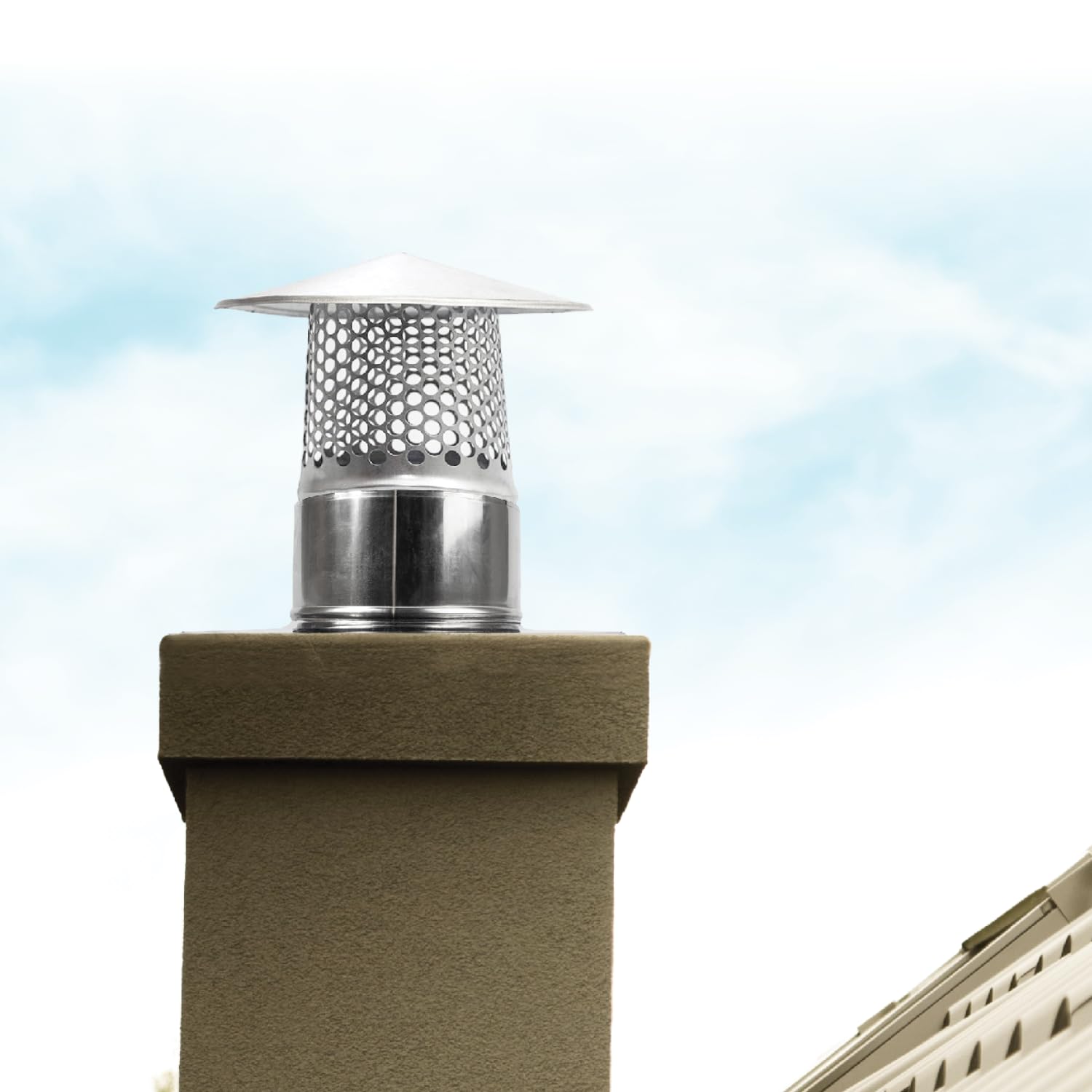 Vent Systems 6" Inch Stainless Steel Chimney Top Plate - Base Mount for Flue Cap or Cowl - Square to Round Roof Cover Flange - Steel Plate Cover for Chimneys - Image 3