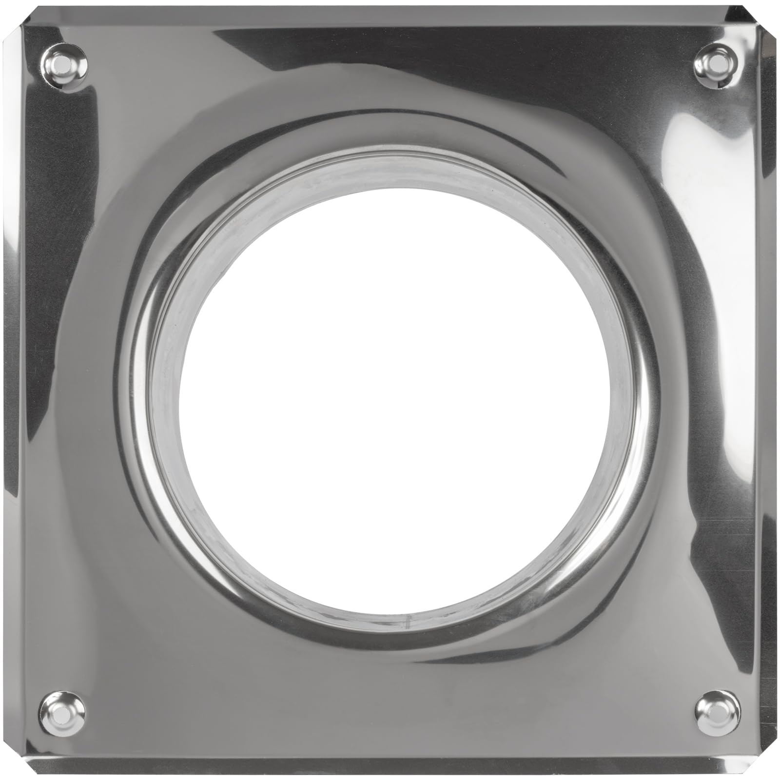 Vent Systems 6" Inch Stainless Steel Chimney Top Plate - Base Mount for Flue Cap or Cowl - Square to Round Roof Cover Flange - Steel Plate Cover for Chimneys - Image 8