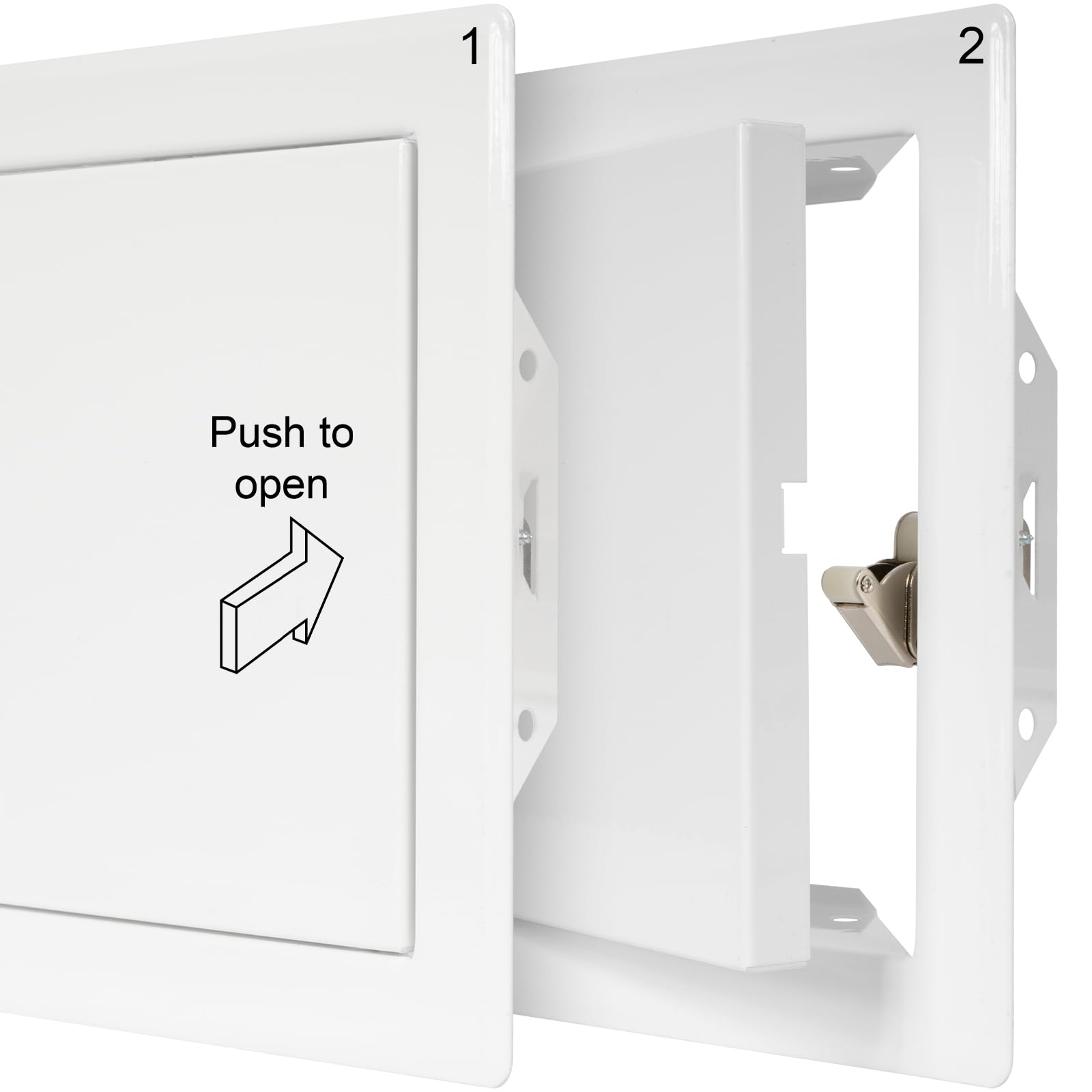 Vent Systems 6'' x 6'' Inch White Metal Access Panel with Click Function - Easy Access Doors - Access Panel for Drywall, Wall, Electrical and Plumbing Service Door - Image 7