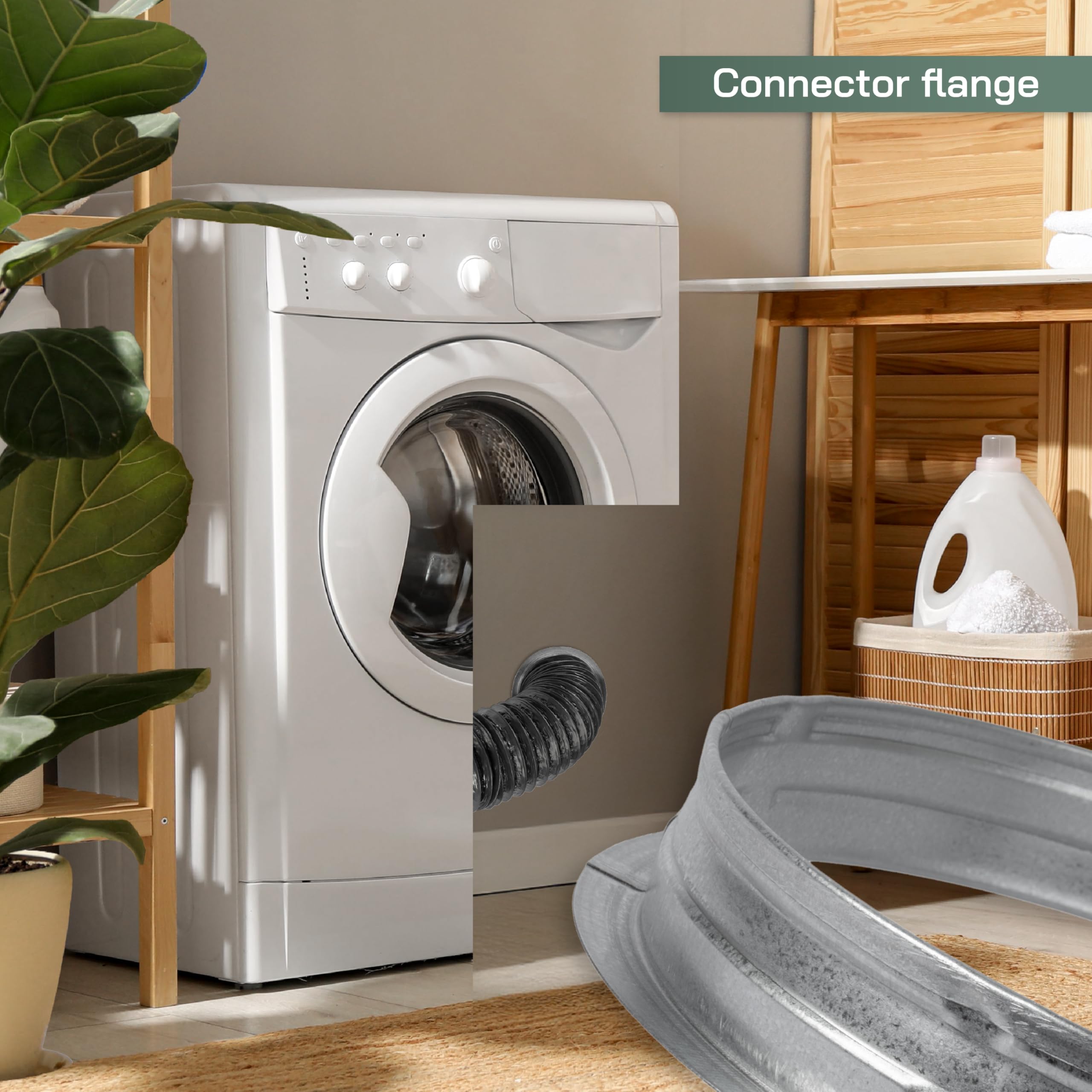 Vent Systems 8" Inch Metal Duct Connector Flange – Galvanized Steel Male-Fit Coupler – Durable Round Fitting for Duct Seal, Dryer Vent, HVAC Ducting – For Kitchen, Garage, and Home Improvement - Image 5