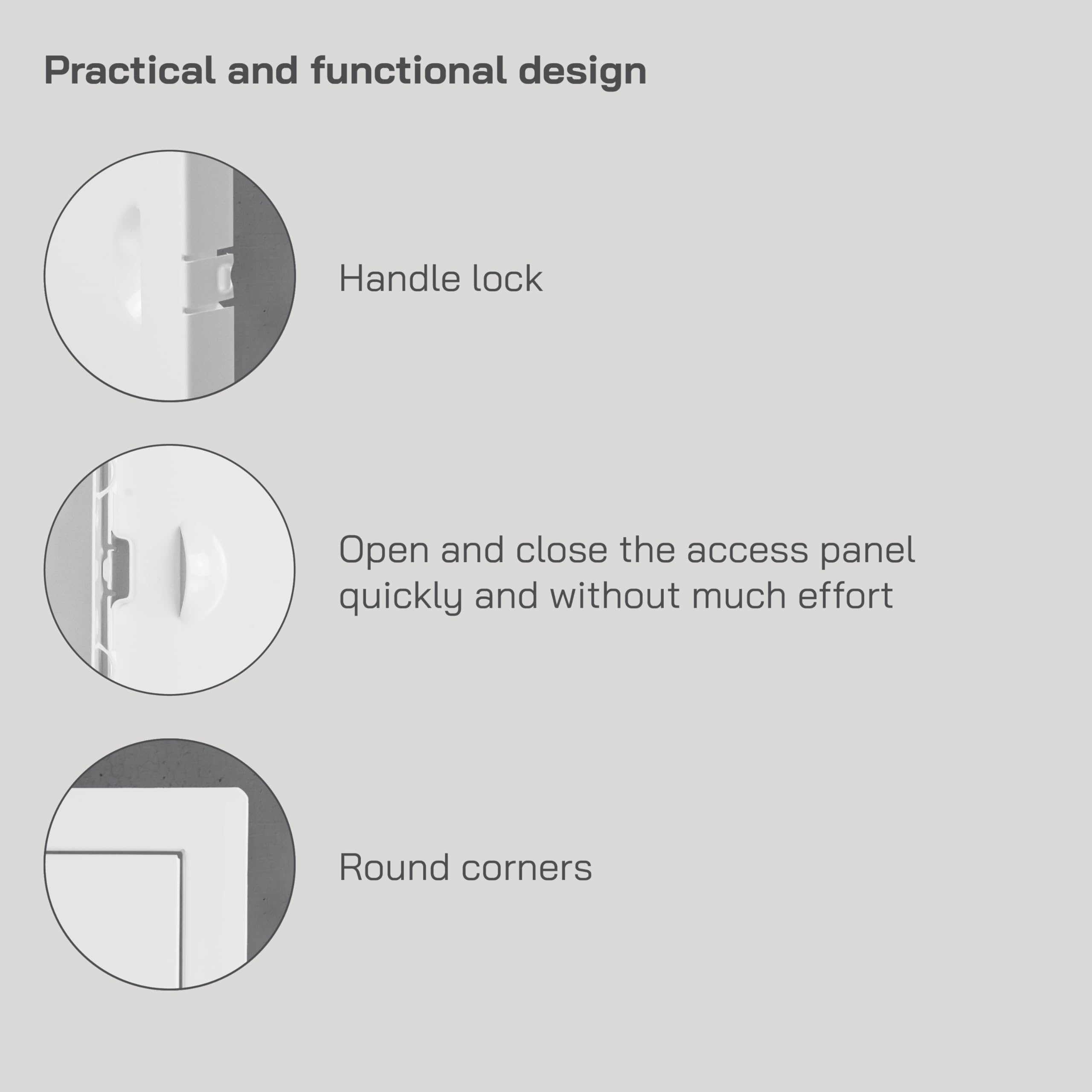 Vent Systems Access Panel for Drywall 6 x 6 Inch - Wall Hole Cover Plate - Metal Access Door with Handle - Plumbing Access Panel for Drywall - Service Shaft Crawl Space Door - Wall Access Panel - Image 3