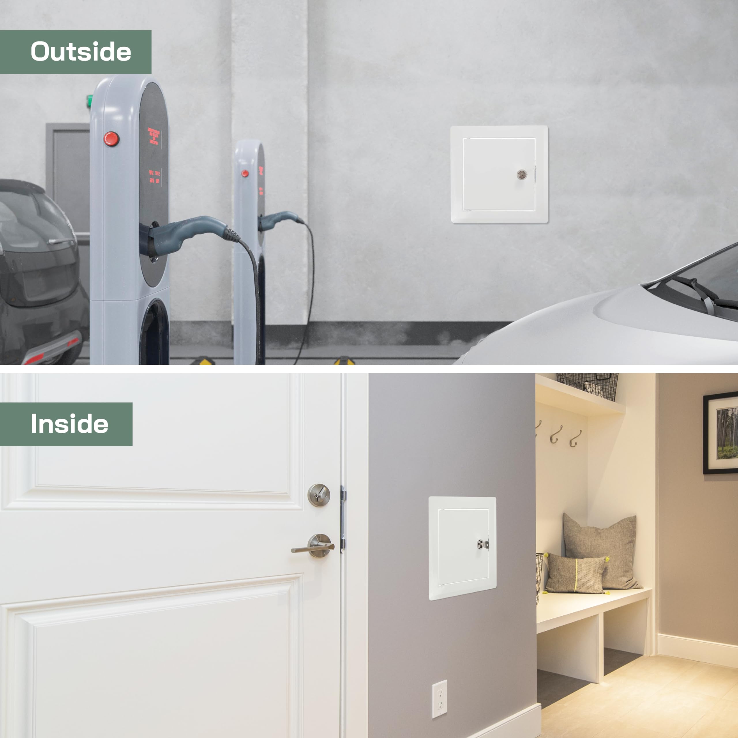 Vent Systems Lockable Access Panel for Drywall 6 x 6 Inch - Wall Hole Cover - Metal Access Door with Key - Plumbing Access Panel for Drywall - Service Shaft Crawl Space Door - Ceiling Access Panel - Image 5